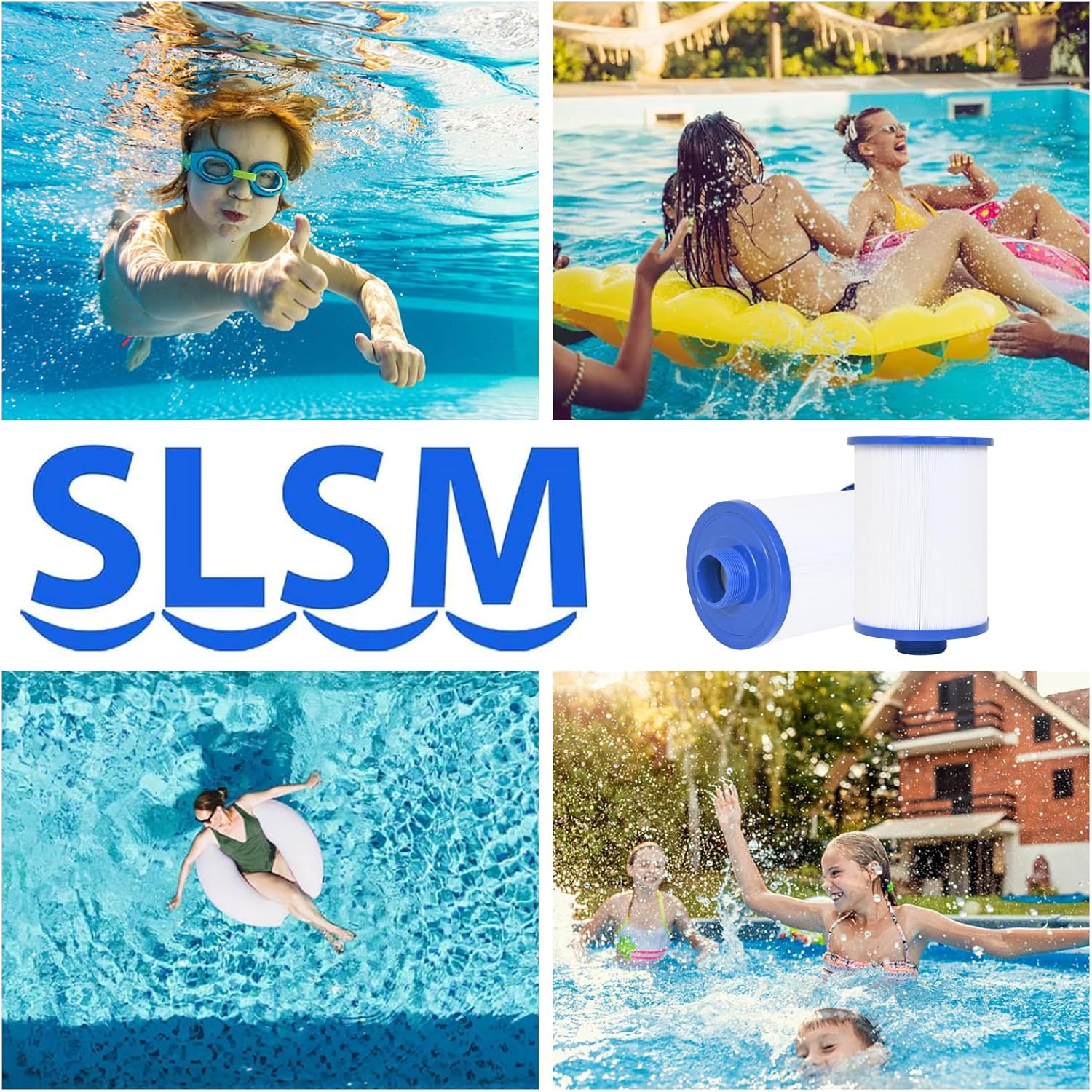 4CH-23 Spa Filter Replaces PFF25TC-P4,Spa Filter Compatible for Unicel 4CH-23, for Filbur FC-2400, Lifesmart 303263,FF-100, XLS-442, SD-00206, AK-90032 Hot Tub Filter (1 Pack)