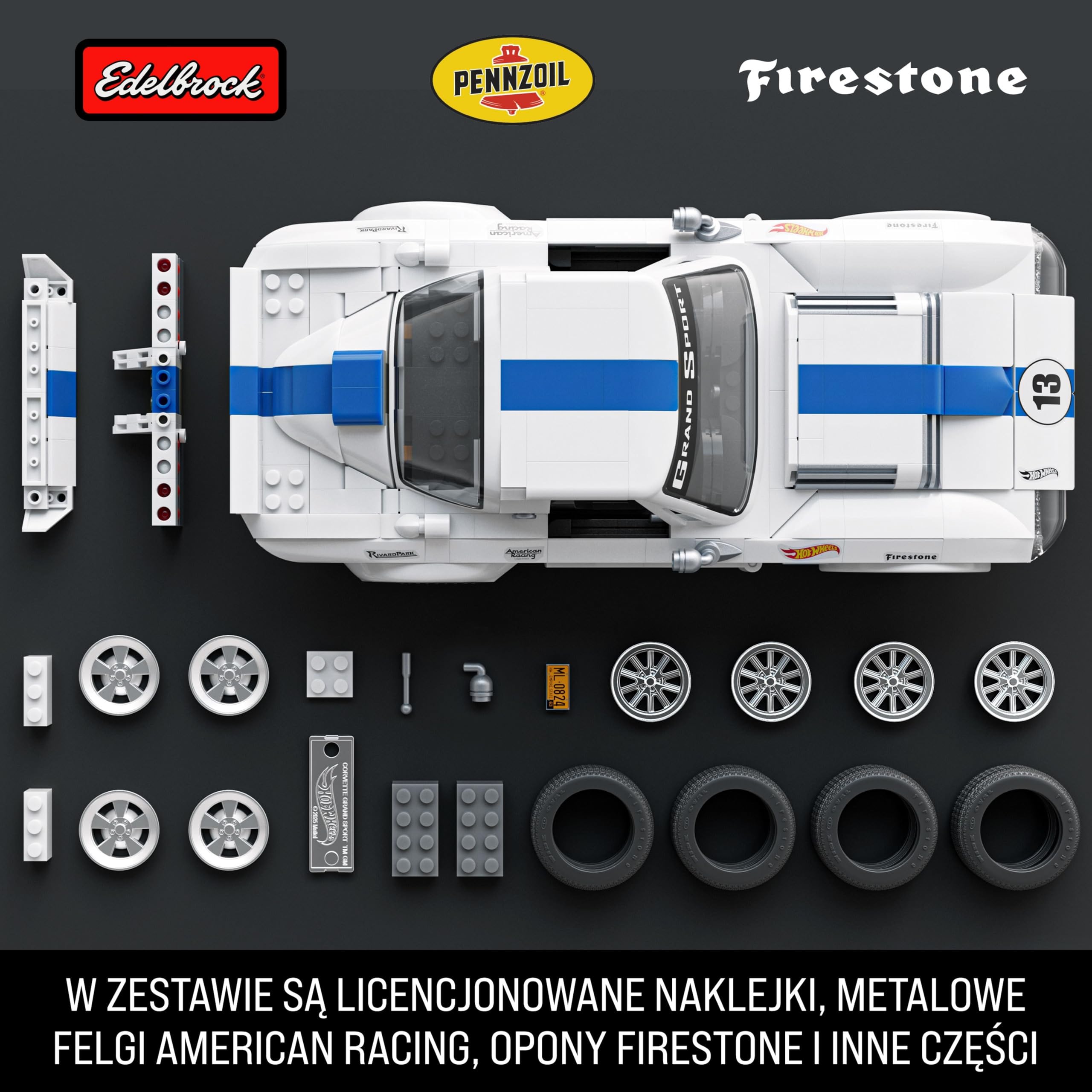 Mattel Brick Shop Hot Wheels Corvette Grand Sport Zestaw konstrukcyjny