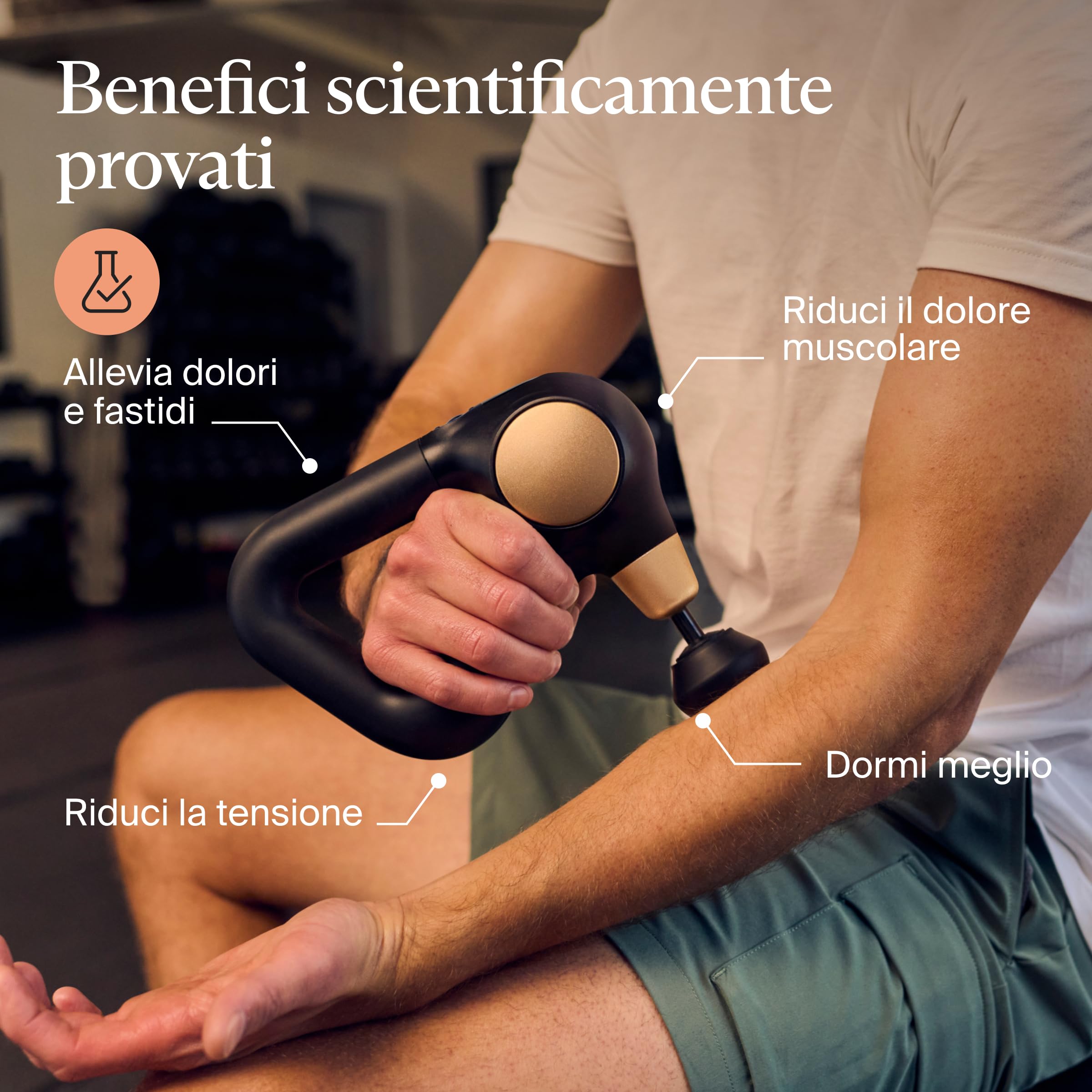 Therabody Theragun Sense (2a generazione) - Pistola massaggiante rilassante con routine guidate integrate per alleviare lo stress, la tensione e il sonno