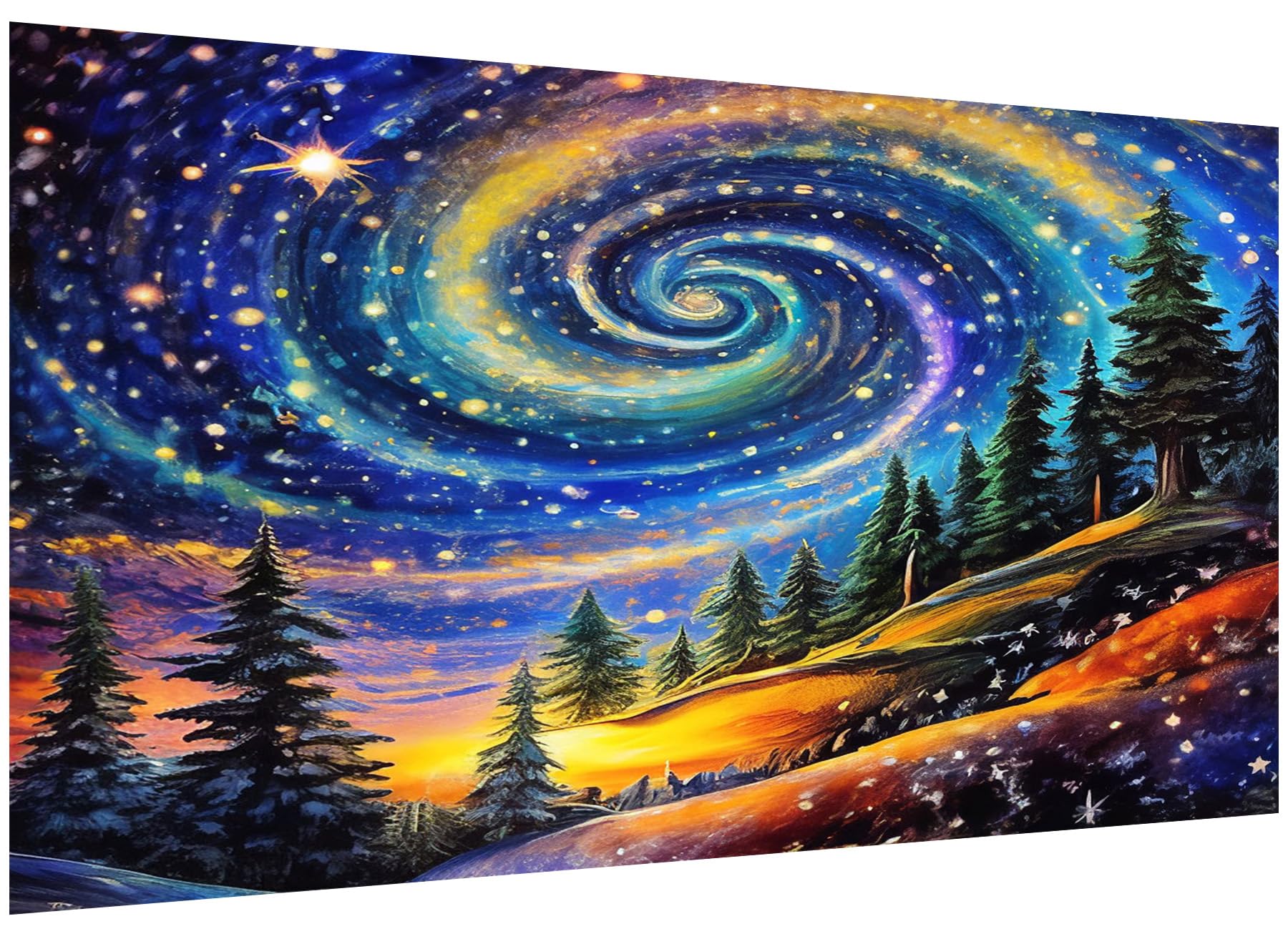 croshom 5D Diamond Painting Galaxy - Diamond Painting Starry Sky Kits for Adults, Misty Forest DIY Full Drill Diamond Art,with Diamonds 5D Gem Art and Crafts 27.5 X 15.7inch