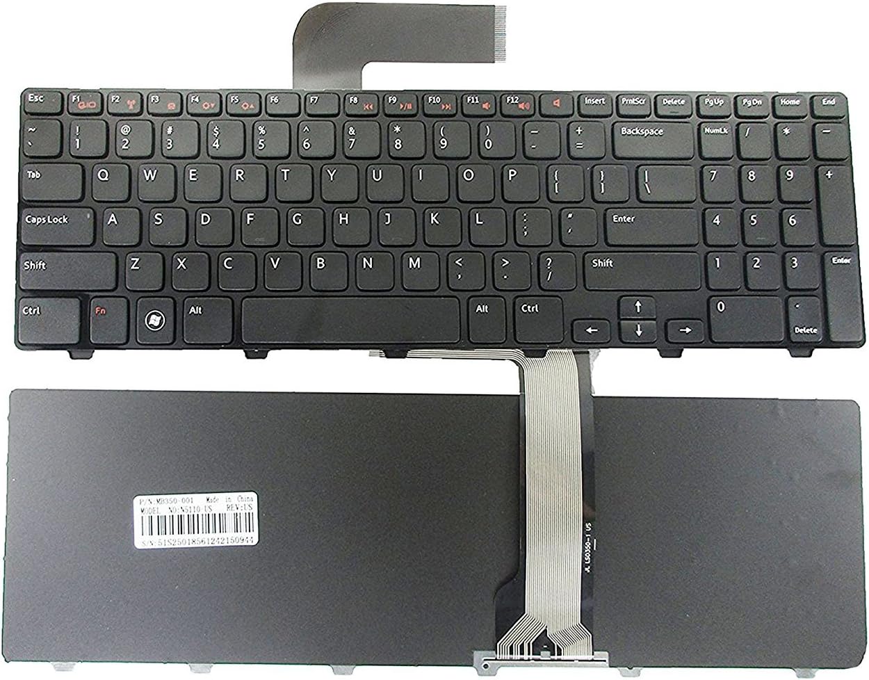 Lapmate Swiztek Laptop Keyboard for Dell Inspiron 15R N5110 5110 Laptop Keyboard