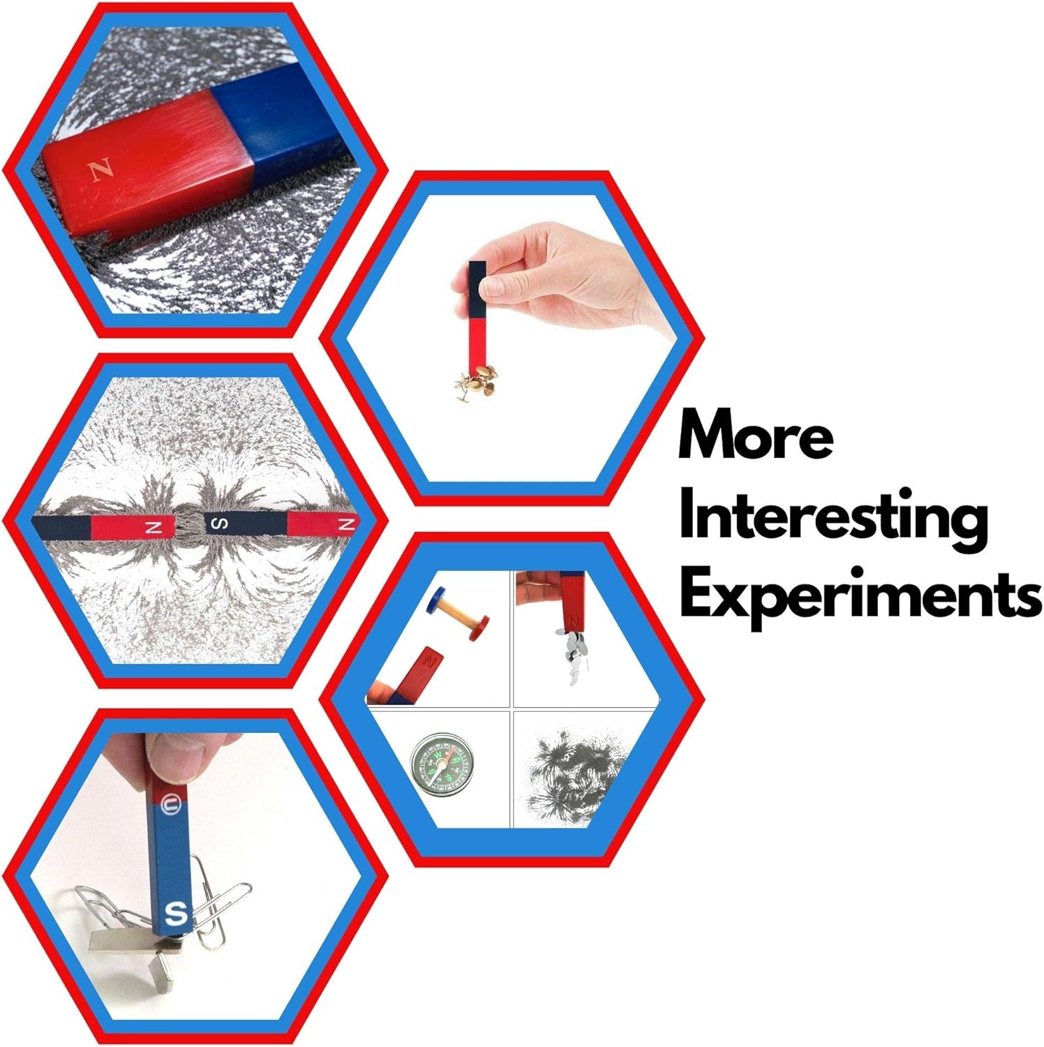 3 Inch Educational Alnico Bar Magnet with North South Identified for Student Teachers Science Education, 2 Pack