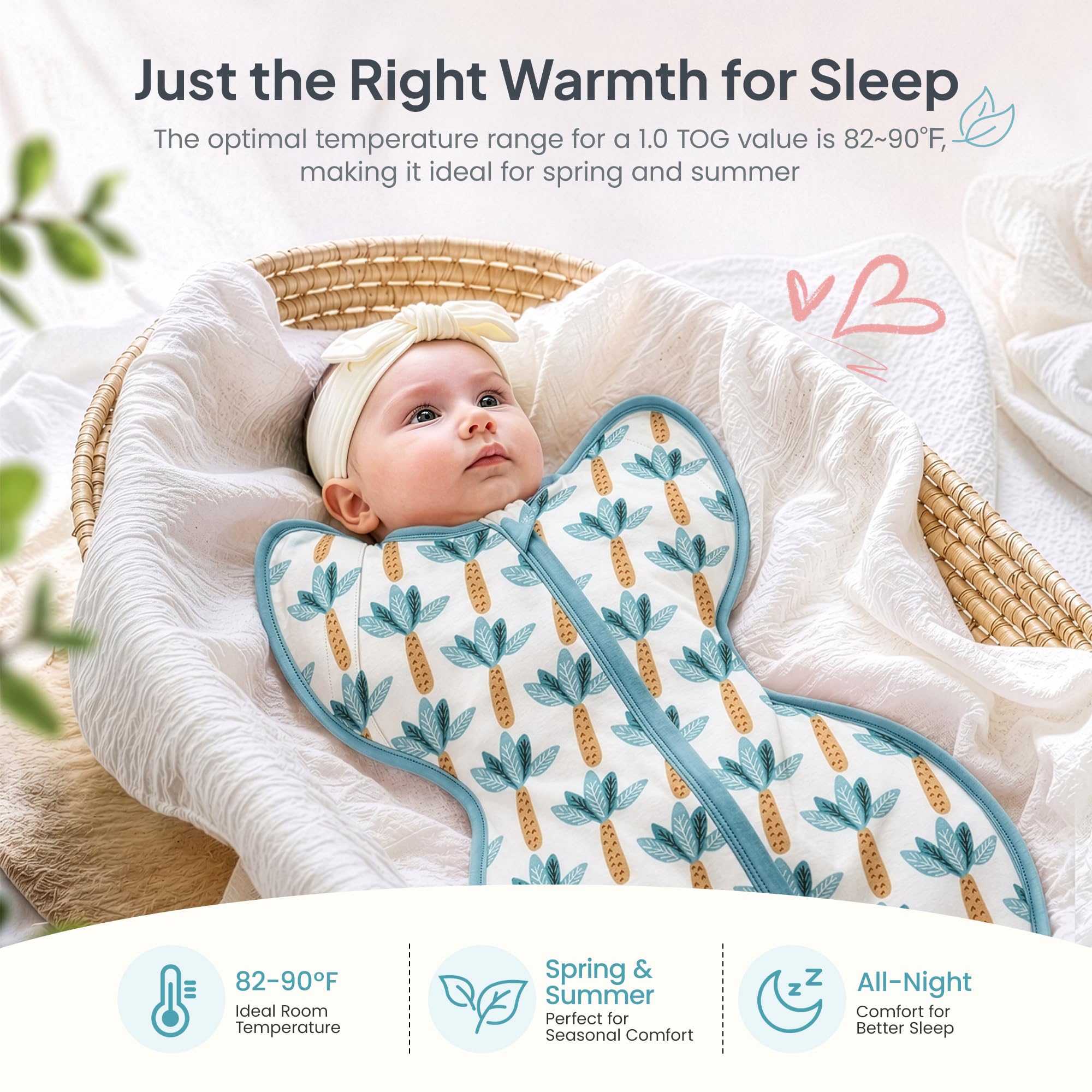 i-baby Sacco nanna per neonati, 1 Tog, 0-3 mesi, con braccio regolabile 2 in 1, con tecnologia Outlast®, sacco a pelo con doppia cerniera, per neonati