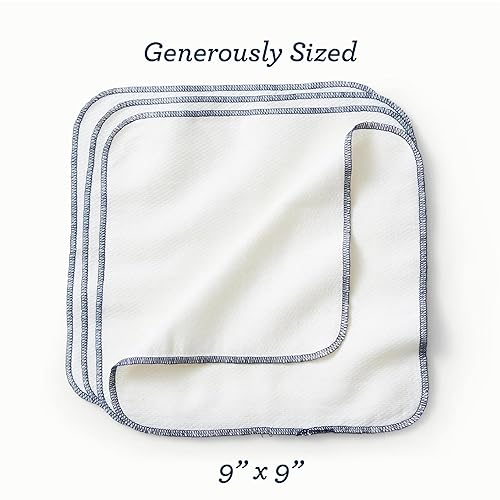Miniatura 6 de Esembly Wipe Ups, toallitas reutilizables de algodón orgánico, toallitas lavables suaves y resistentes, tamaño único, paquete de 12
