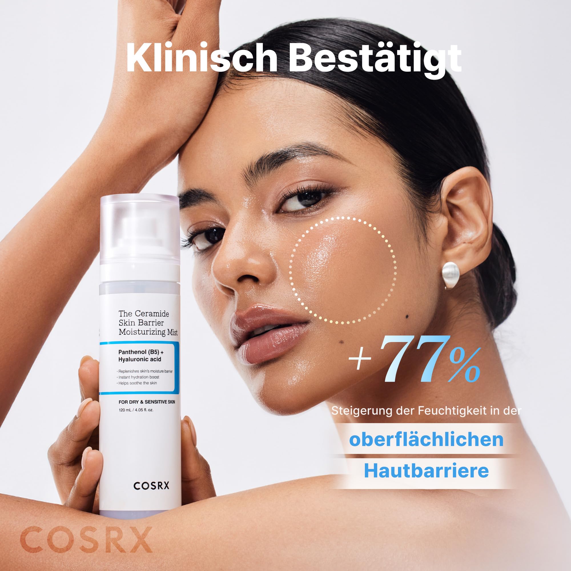 COSRX Barrier Cream Gesichtsspray – Milky Toner mit Ceramid & Hyaluronsäure, feuchtigkeitsspendendes und beruhigendes Gesichtsspray für alle Hauttypen, 120 ml, Korean Skincare