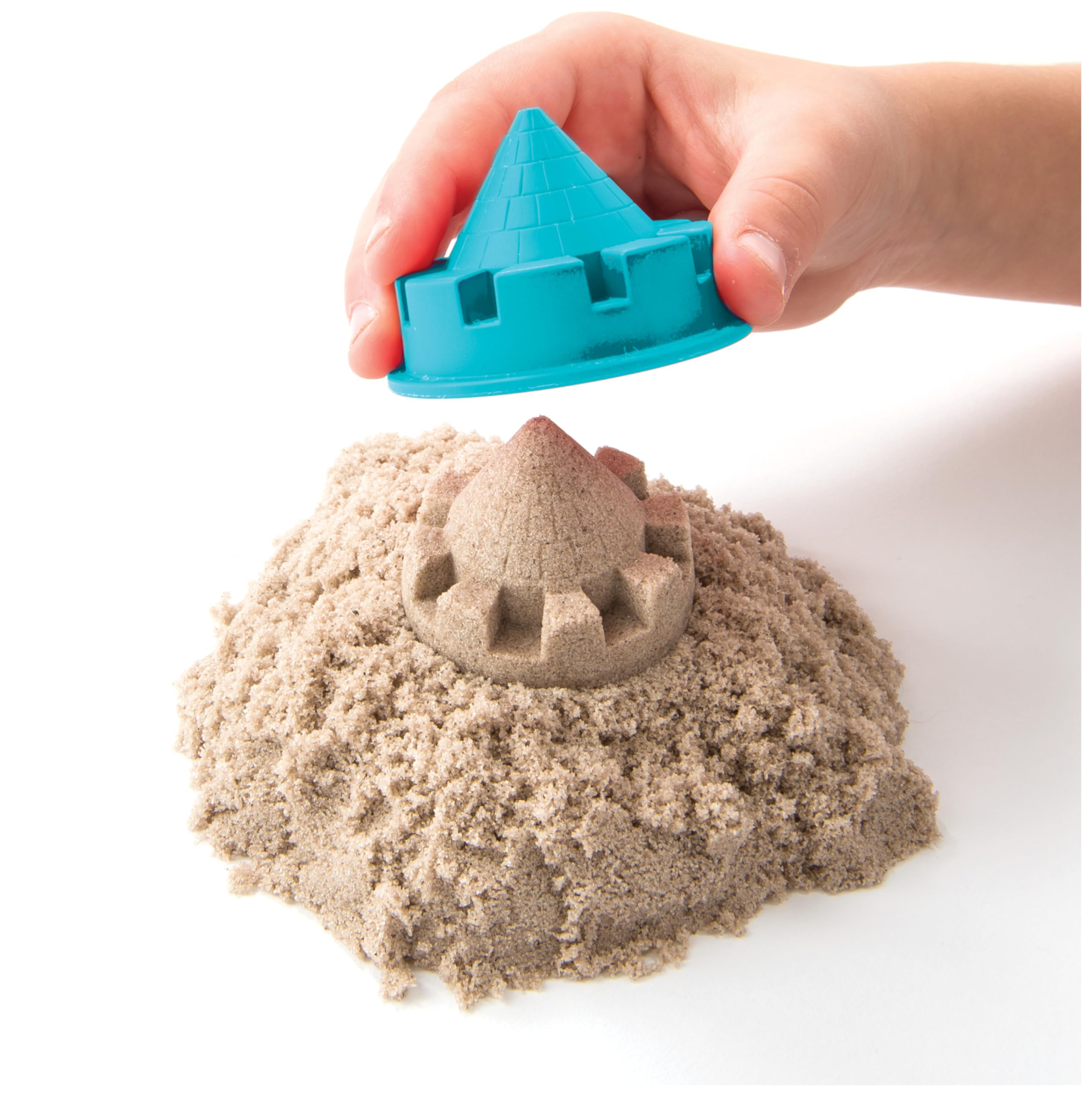 Kinetic Sand Valigetta Sempre con Te Sabbia cinetica 900gr Sabbia magica Sabbia colorata marrone 5 formine e 2 accessori Giocattoli per bambini e bambine 3 anni