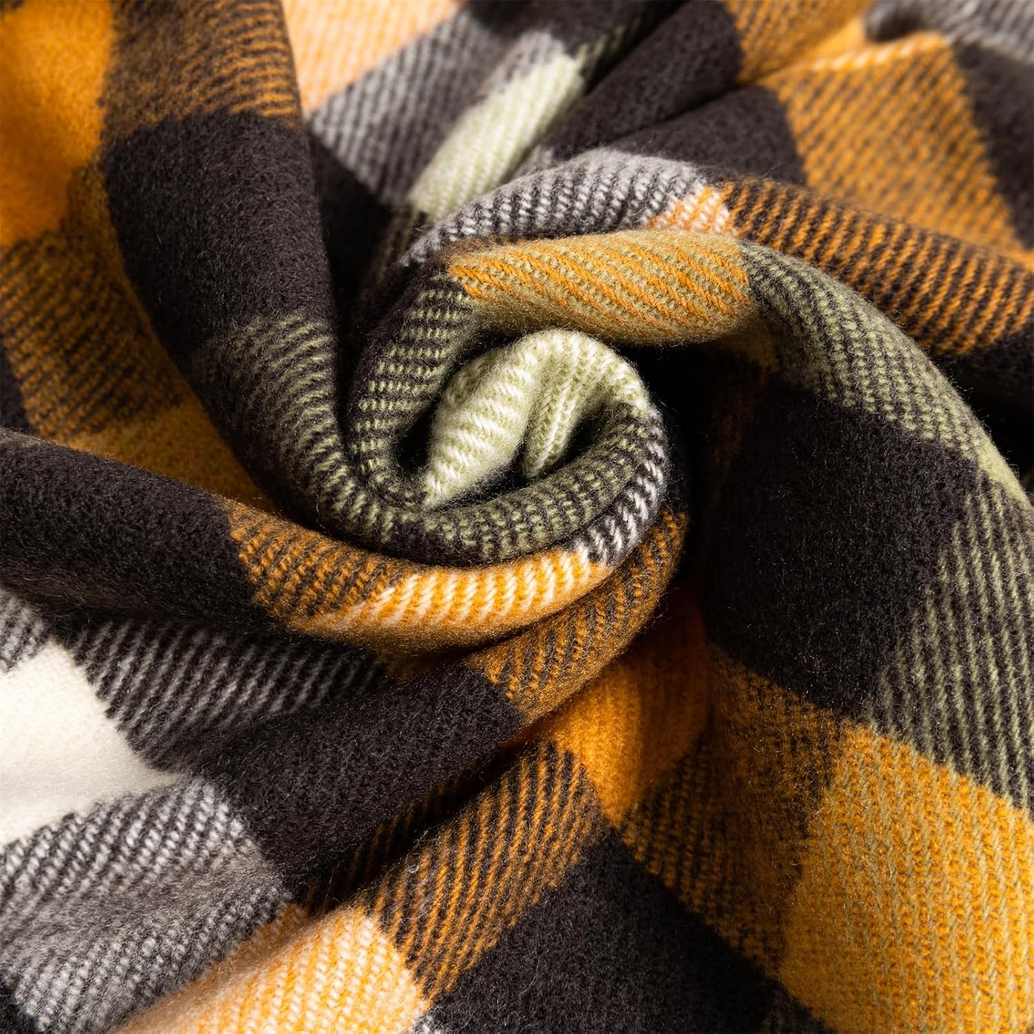 TUSHUSTY Scarf For Men Women Winter Warm Neck Plaid Solid Scarves Fall Softest Classic