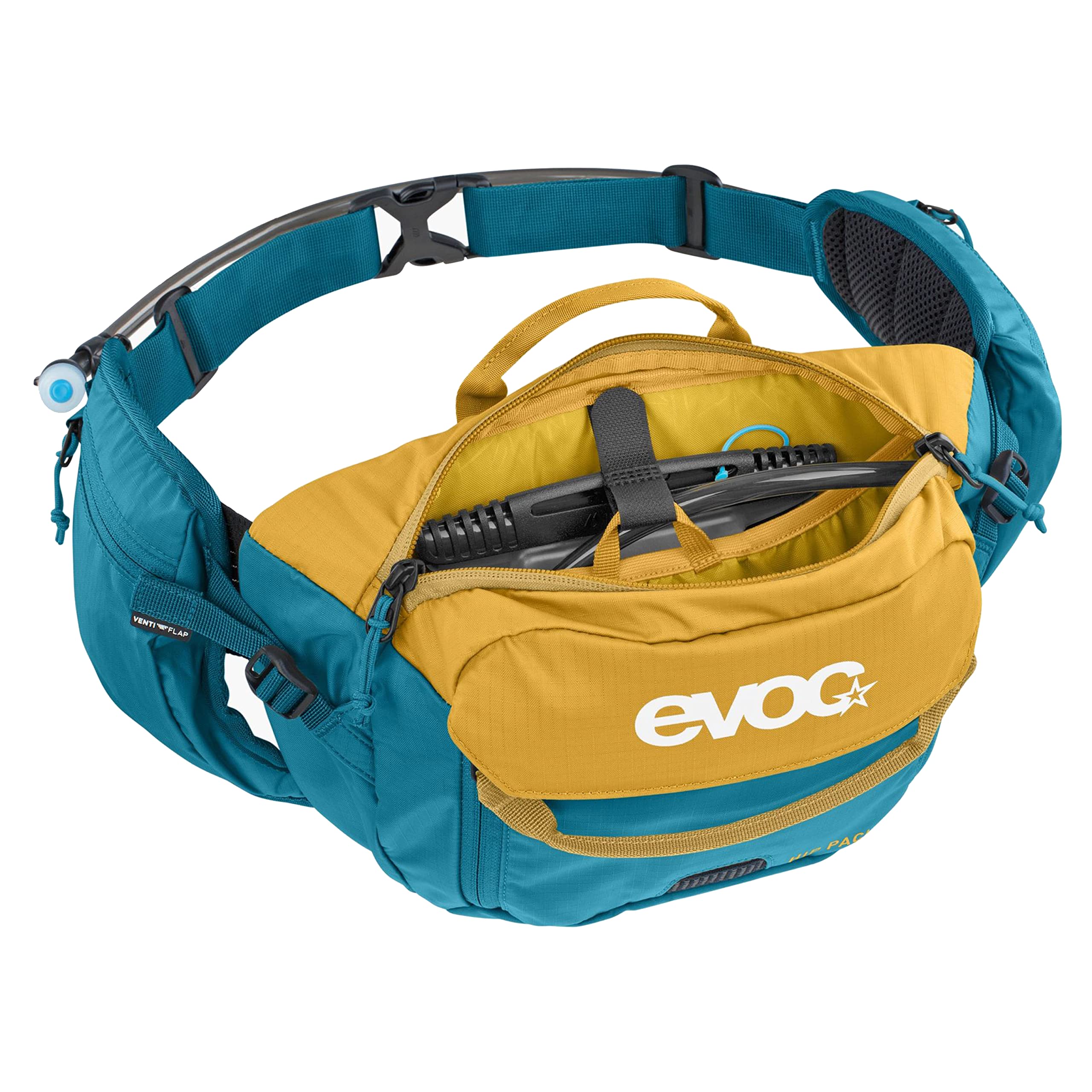 EVOC HIP PACK PRO 3l hip bag, bum bag per tour in bici e percorsi (28 x 18 x 8 cm, 3l di spazio, AIRFLOW CONTACT SYSTEM, cintura anca AIRO FLEX)