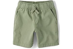 Pull On Shorts for Boys, Breathable Cotton Jersey Jogger Shorts for Active...