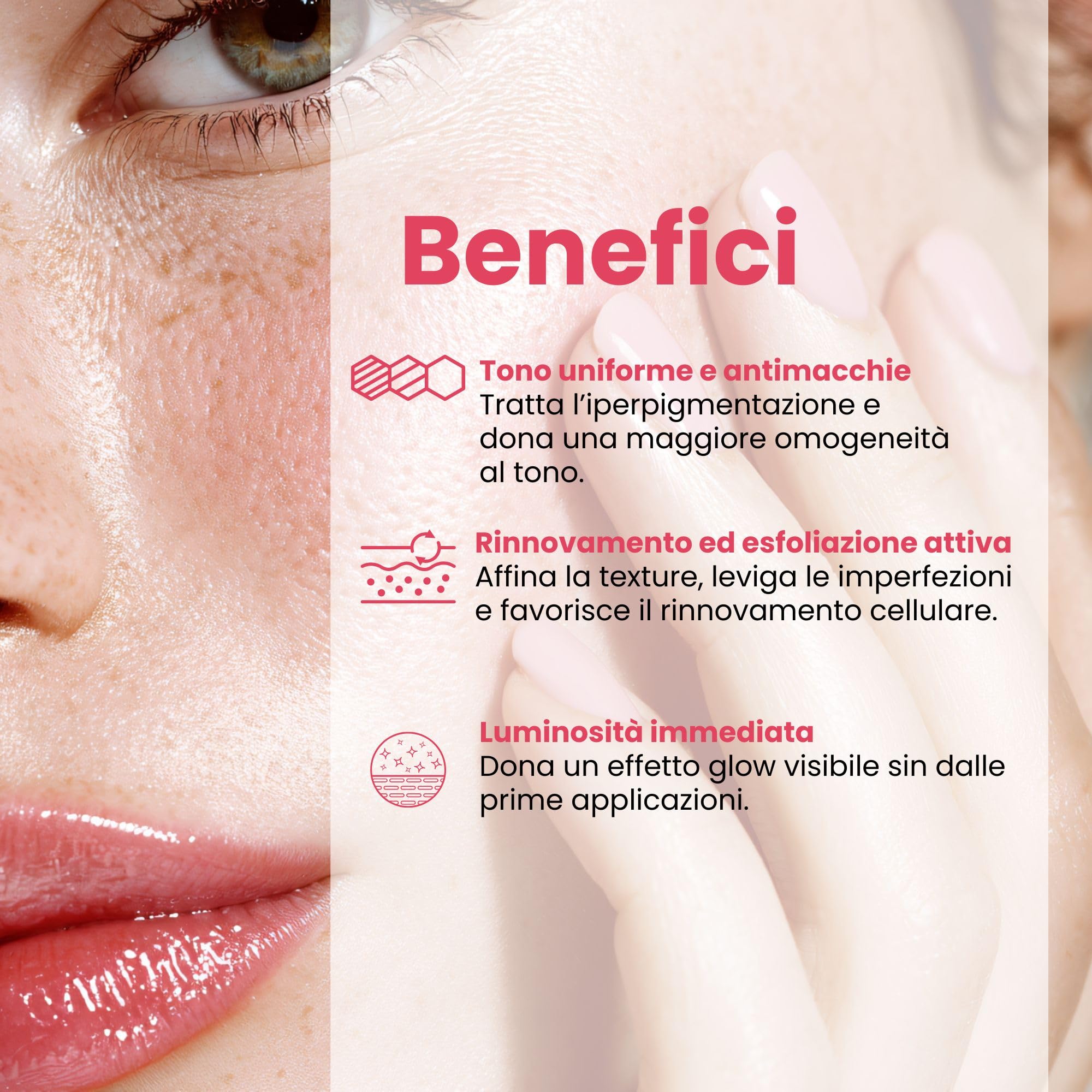 LaLuz by Lourdes Moreno | Siero Viso Acido Glicolico 15% Peeling Chimico Esfoliante | Rinnova la Pelle e Illumina l'Incarnato | con Aloe Vera e Allantoina | Per Donna | 30 ml