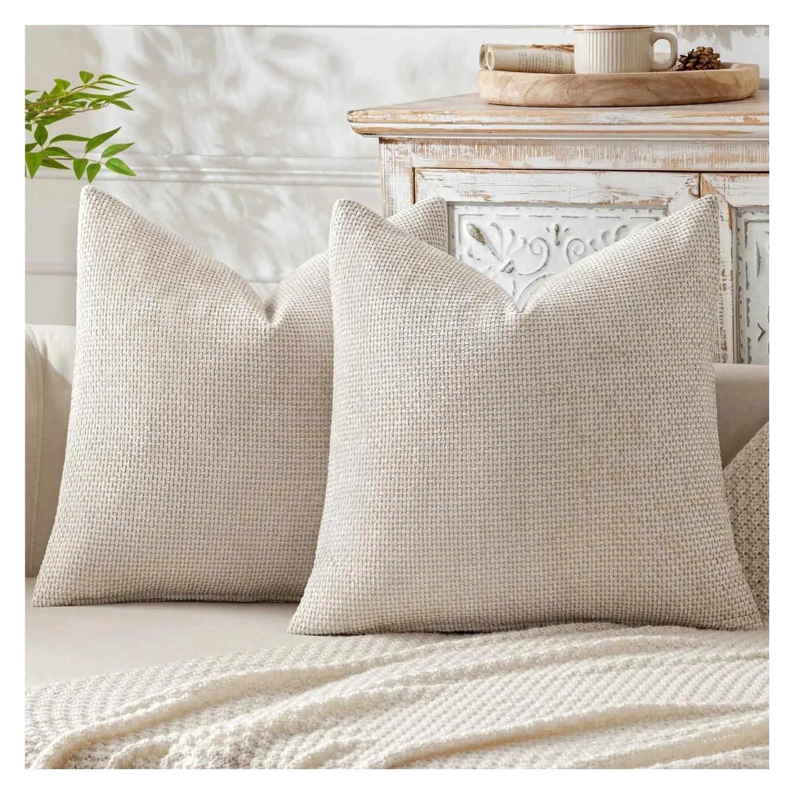 BTGYTTKL Throw Pillowcase 2pcs Luxury Chenille Pillow Cover