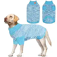 Pet Sweater,Turtleneck Dog Sweater,Pet Sweaters for Dogs Boys and Girls,Dog Sweaters,Knitted Pet Clothing,Fit for Different Kinds of Dogs,for Spring,Autumn and Winter(Blue L)