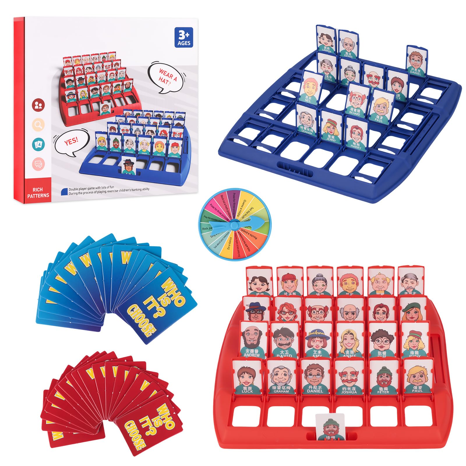 Who Is It Game - Guessing Bible Who I Am Board Games, Funny Guessing Who I Am Game for Improve Logical Thinking, Ideal for Family, Friends and Party