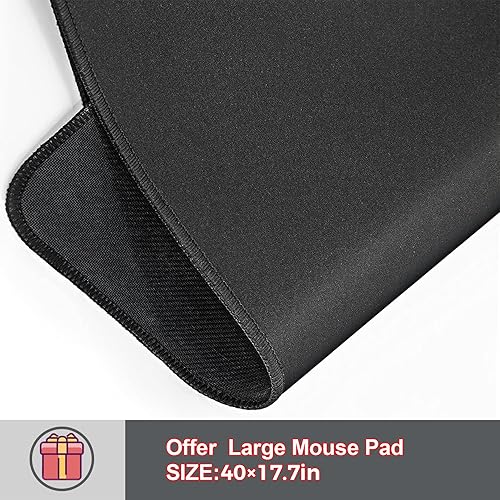 Miniatura 4 de Escritorio eléctrico de pie ajustable con ruedas, escritorio de pie sentado de 63 x 24 pulgadas con doble travesaño y alfombrilla para mouse, mesa