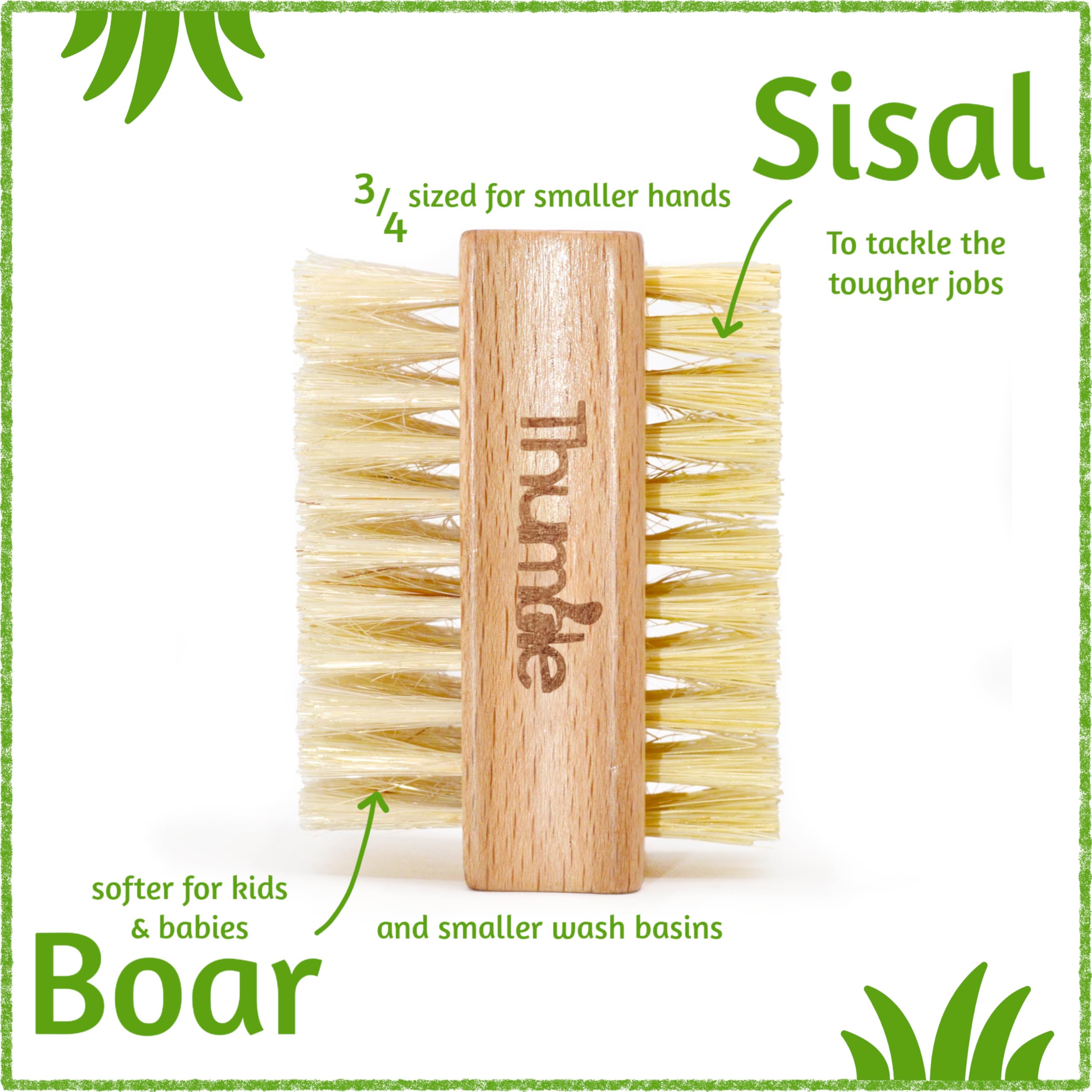 Spazzolino Unghie Legno Neonati | Lavaunghie Bebè | Spazzola Mani | per Bambini Adulti | Pulizia Unghie Famiglia by Baby Nails