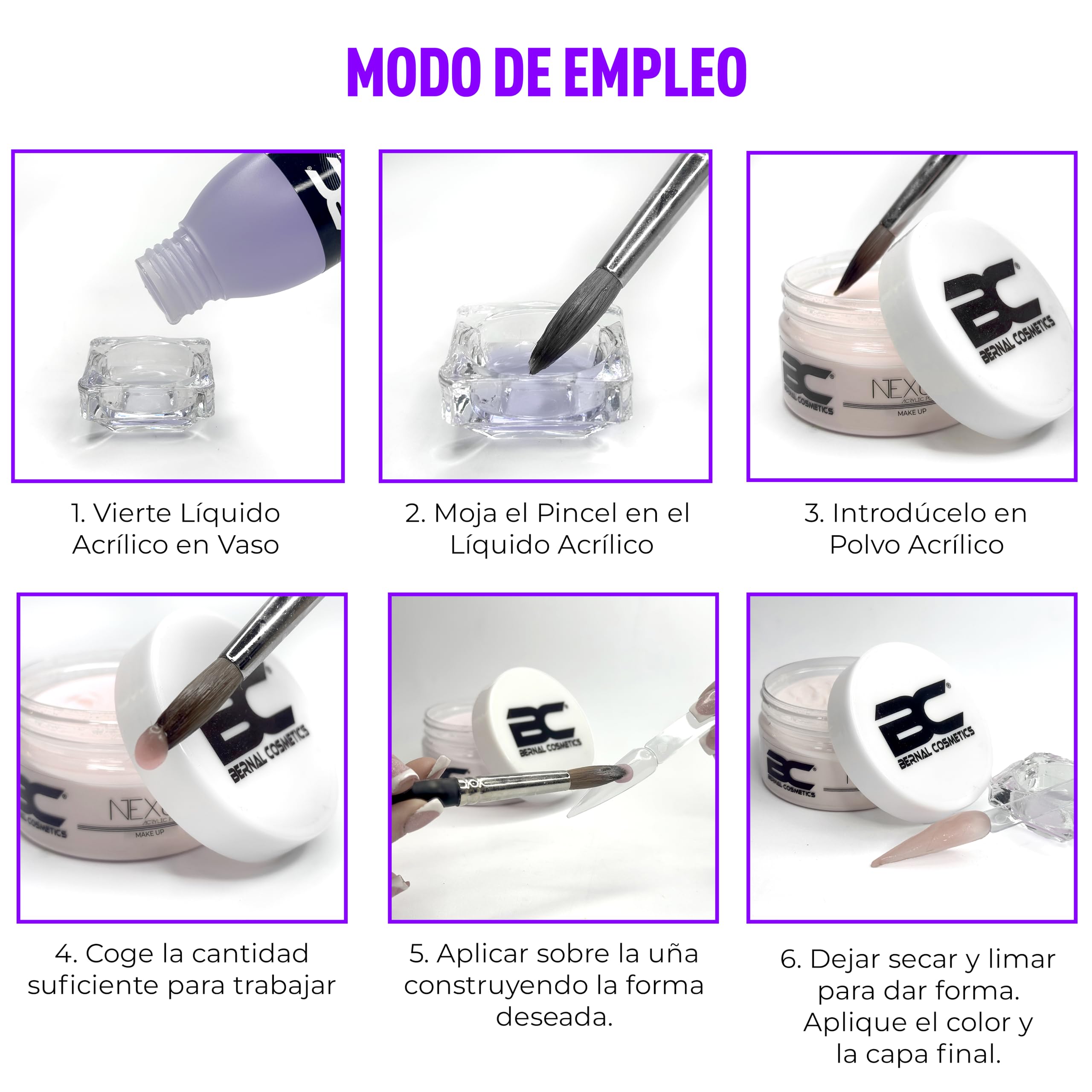 Polvo Acrílico - Make Up Natural (Maquillaje) 690g | Acryl Powder Make Up Natural | Bernal Cosmetics