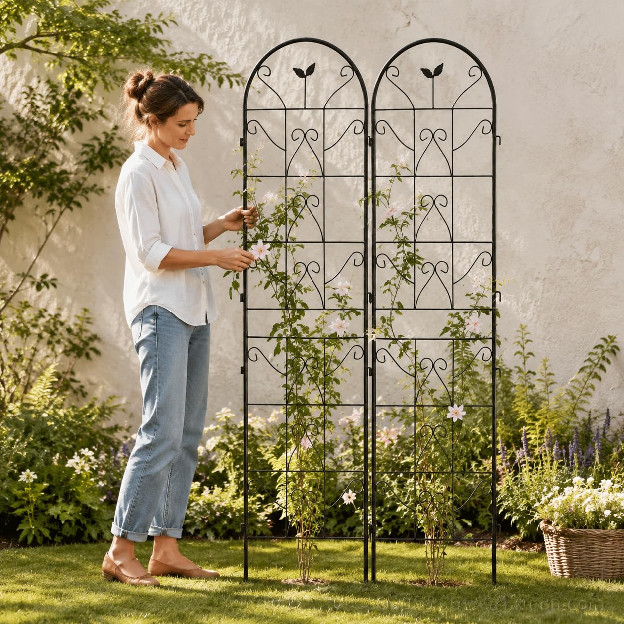 Graticcio da Giardino in Ferro, 180cm x 45cm (due pezzi)