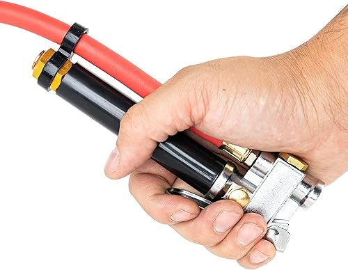 Miniatura 4 de NEIKO Inflador de neumáticos 20701A  12 pulgadas  Medidor de presión de neumáticos flexible  20  120 PSI  Portabrocas de doble cabezal NPT de 14