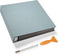 Vista 78 de Álbum autoadhesivo para fotos de 3x5, 4x6, 5x7, 6x8, 8x10, 8.5x 11 u 11x10.6 pulgadas, 40 páginas, de 11 x 10.6 pulgadas, tapa de lino, bricolaje