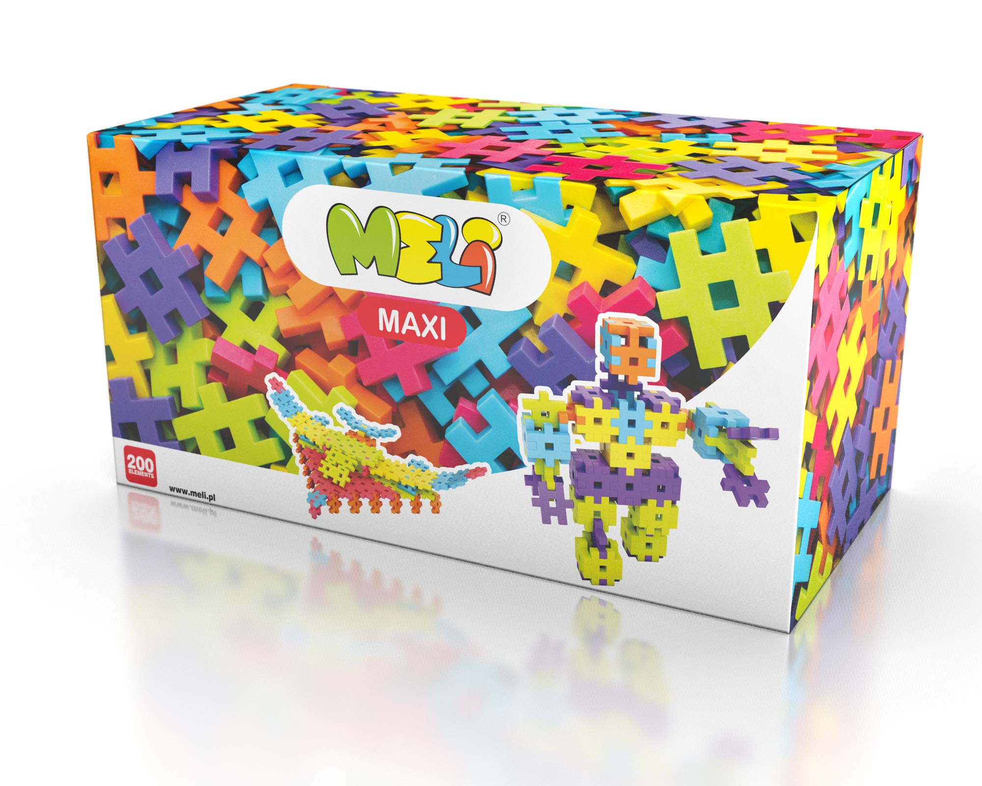 Meli 67115 Maxi - Juego de 200 Juguetes creativos Multicolor