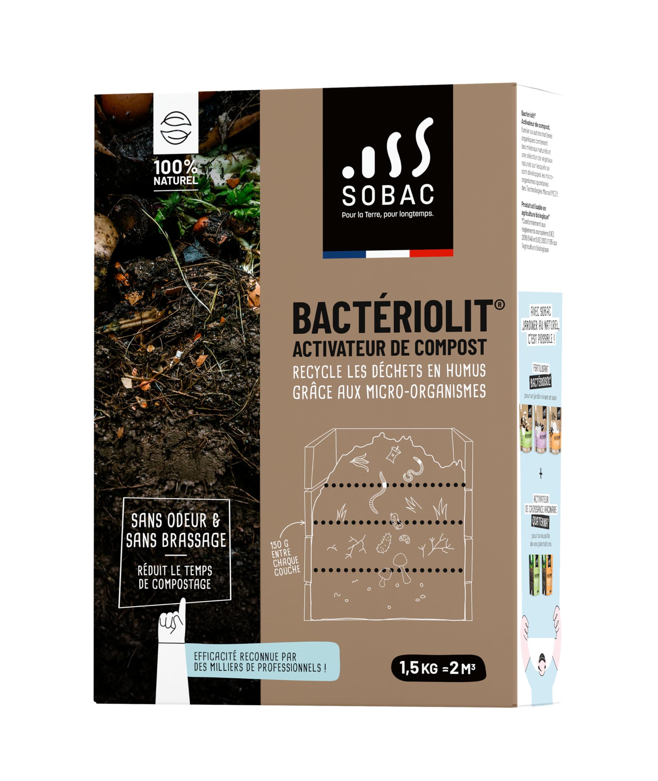 Activateur de Compost Bacteriolit (2 sachets pour 2 composteurs)