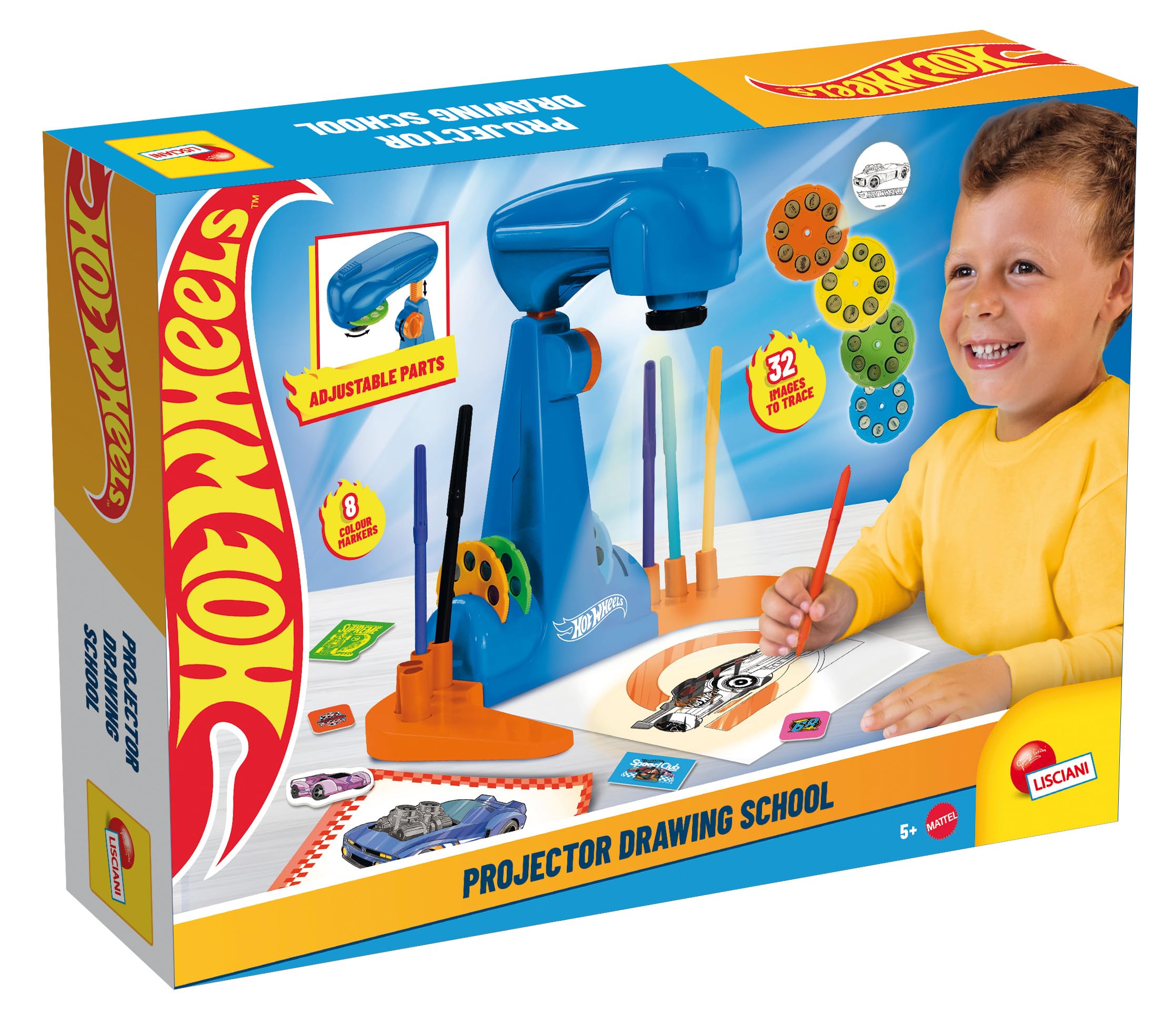 Lisciani - HOT WHEELS Projector Drawing School - Educational Drawing Toy for Children From 5 Years - Creative LED Drawing Kit - Screen-Free Activity - Fine Motor Skills, Creativity & Expression — image 1