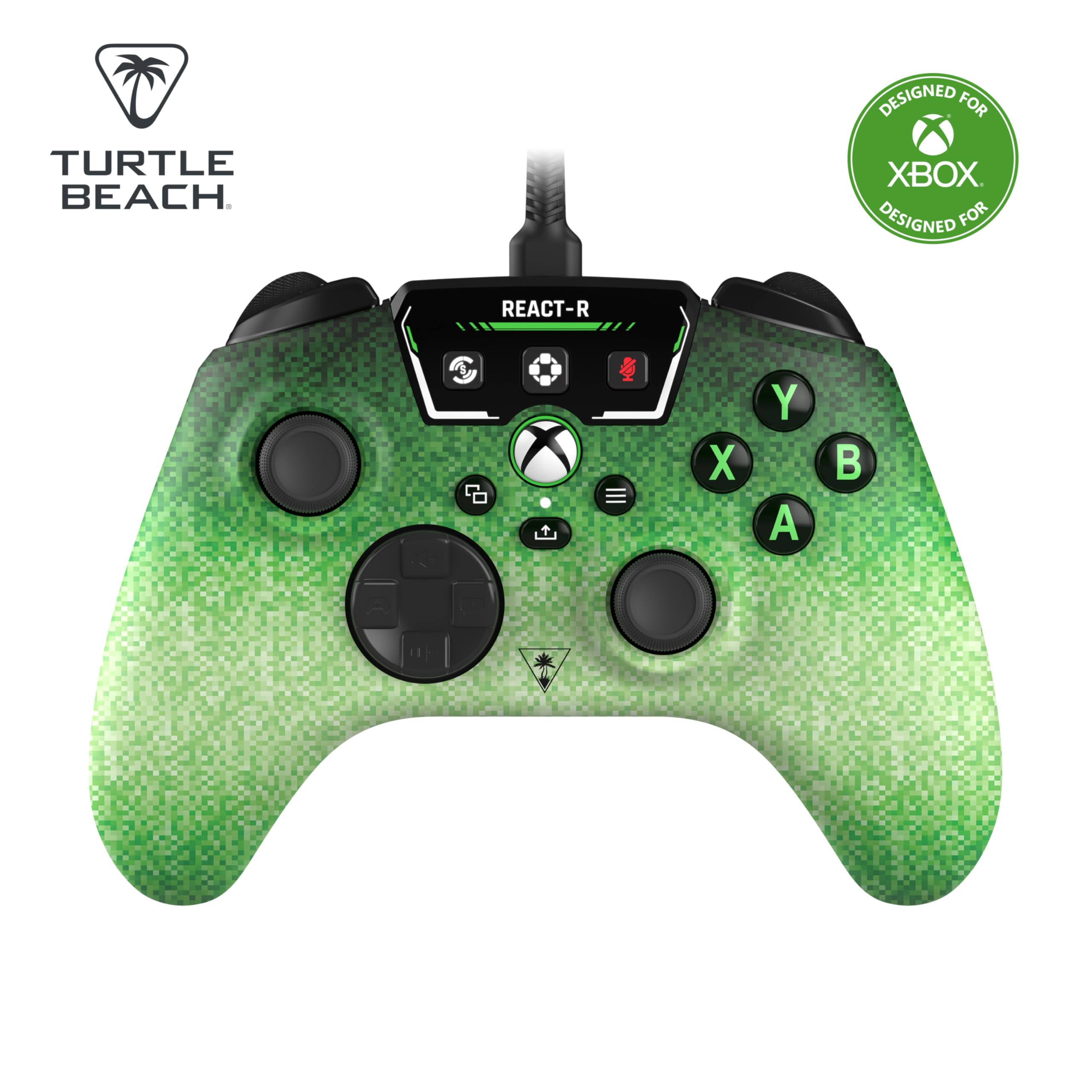 Turtle Beach React-R Controller, Wired USB, For Xbox Steam Windows PC, Gamepad, Back Button, No EQ Presets, Enhanced Footsteps, Pixel, Micra Style, Genuine Japanese Product