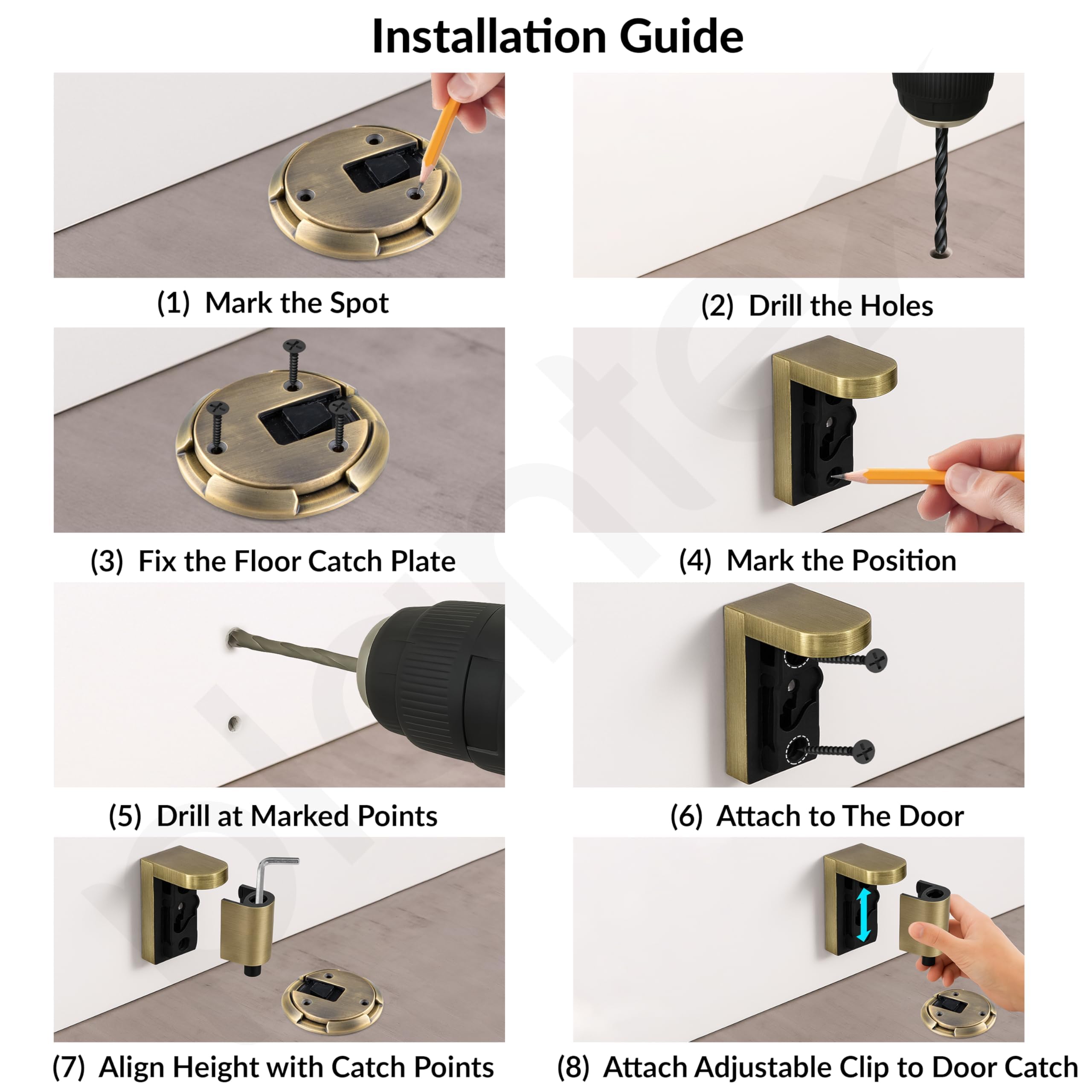 Plantex Door Stopper for Home/Floor Mounted Door Holder/Door Stopper for Hotel/Office/Stops for Door - Pack of 1 (Brass Antique) — Amazon image 6