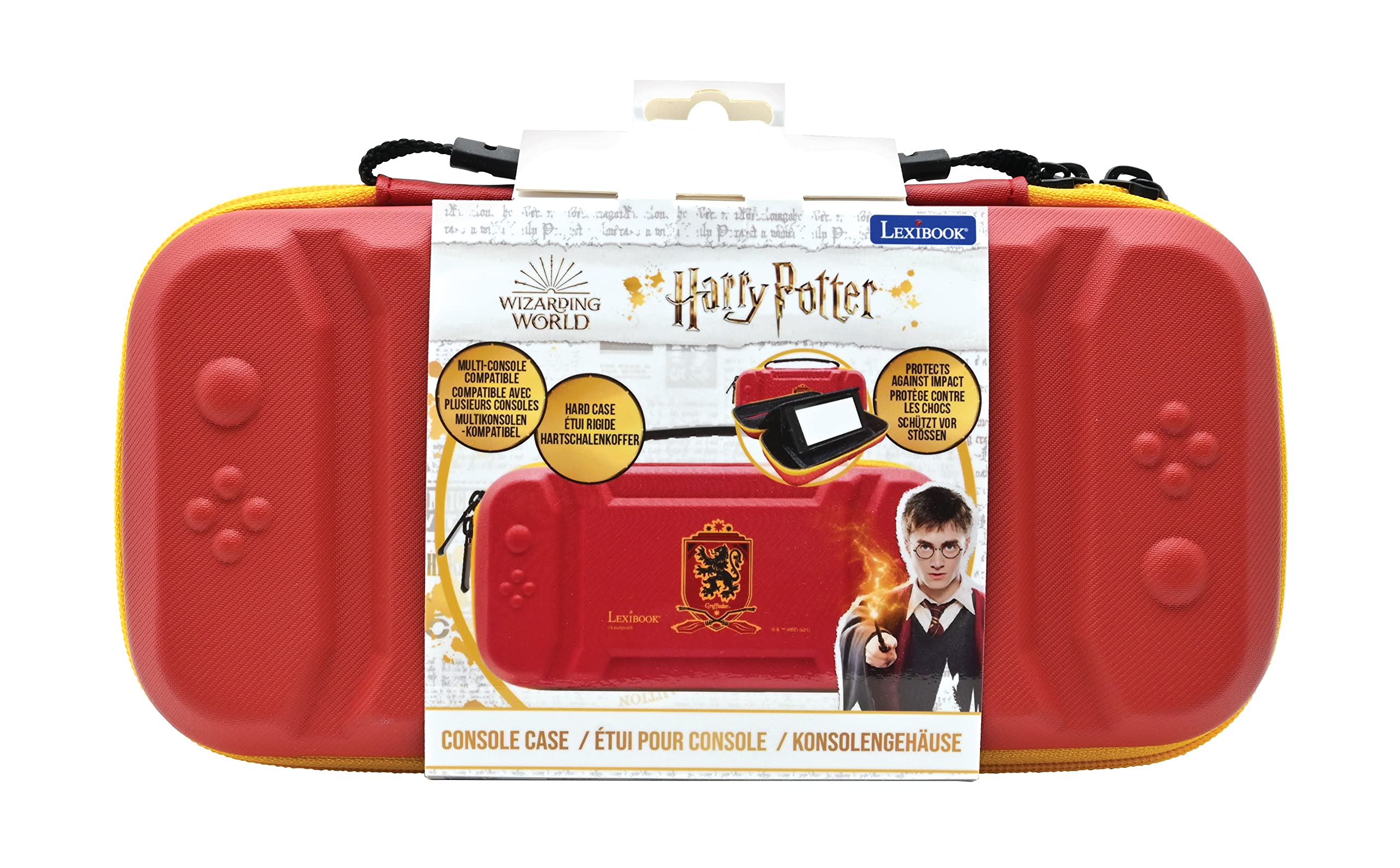Lexibook, Harry Potter, Funda Protectora para Consola y Accesorios, A Prueba de Golpes, Rojo, MFA62HP
