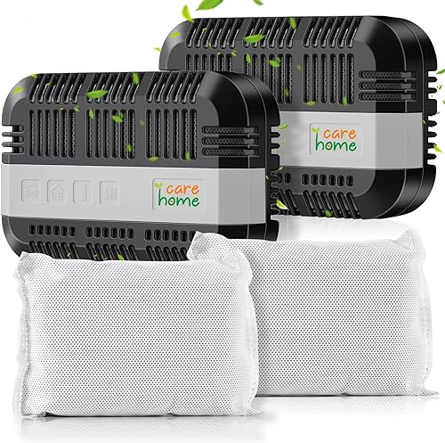 Desodorizador para nevera (paquete de 2) con 2 recargas adicionales, eliminador de olores para refrigerador y congelador, supera al bicarbonato de