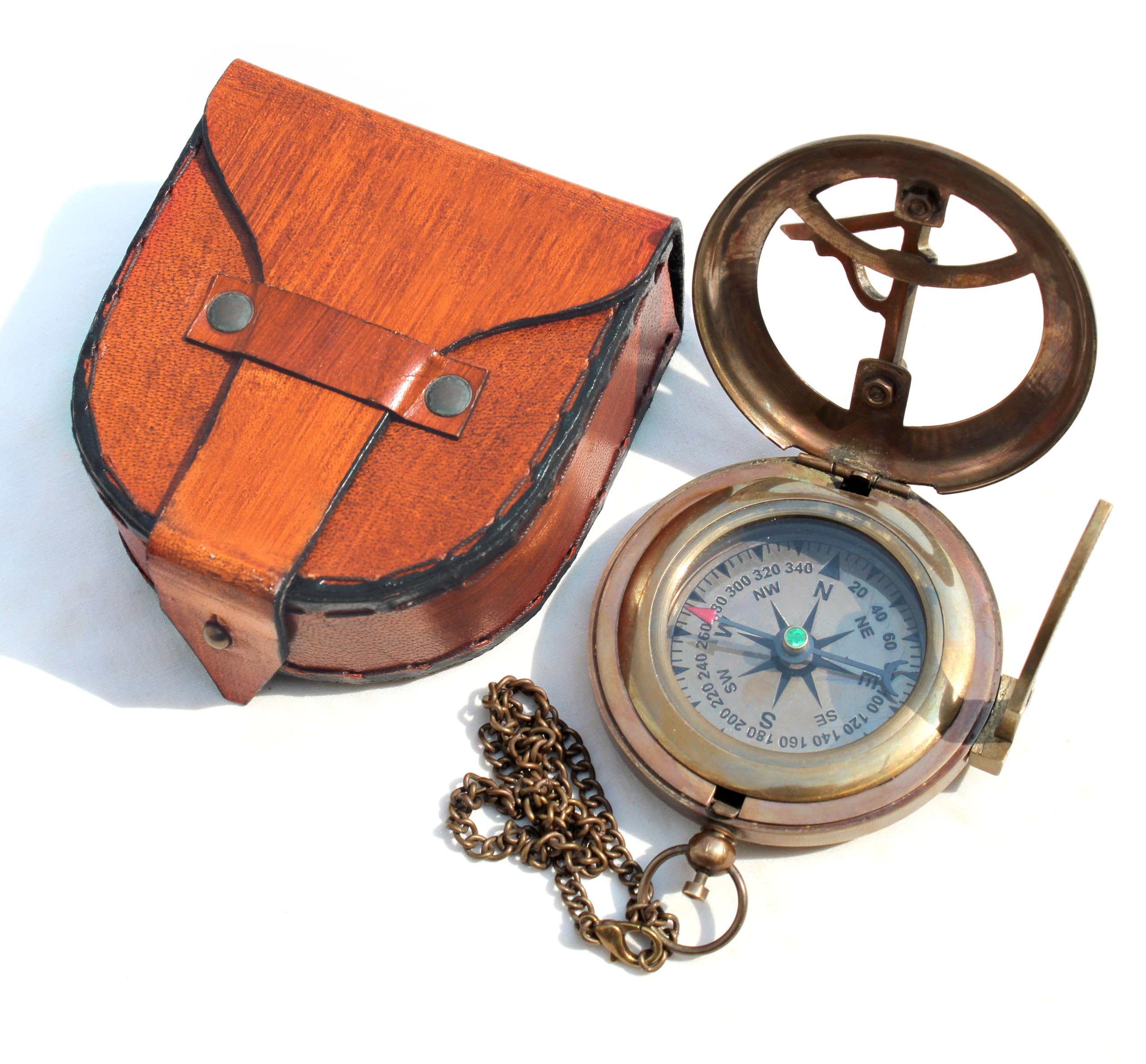 So You Can Always Find Your Way Back Home Brass Compass Hiking Backpacking Navigation Compass Sundail Compass Hiking Survival Antique Brass Sundial Clock for Men