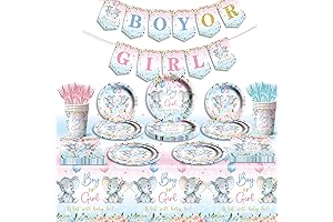 Elephant Gender Reveal Decorations, Reveal the Little Secret with Pink and Blue...