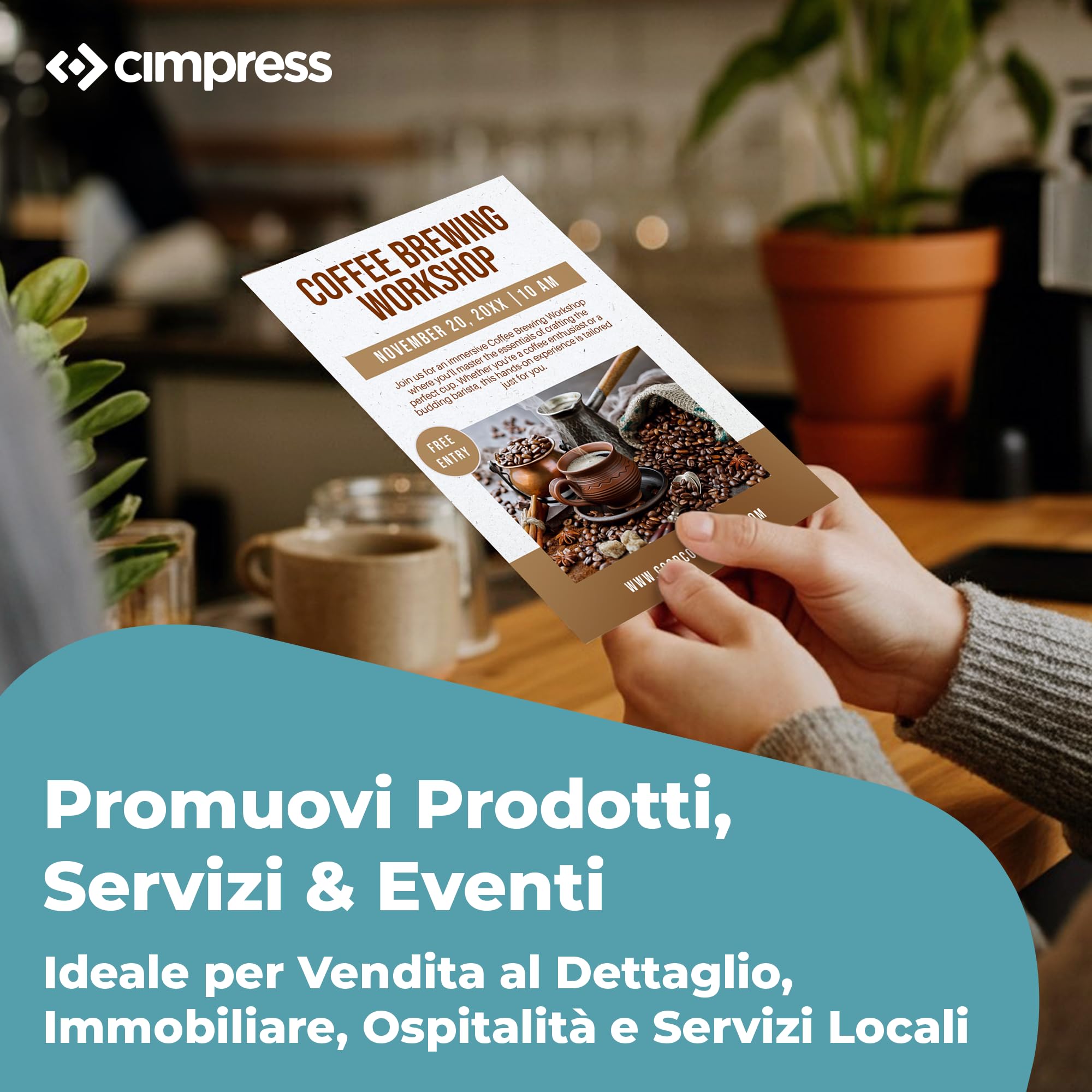 Cimpress Volantini Personalizzati A5, Stampa Fronte Carta Opaca, Confezione 250