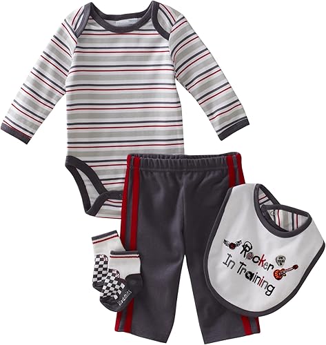 Vitaminas Baby Baby-Boys Rocker en 4piezas de entrenamiento conjunto de pantalón Creeper