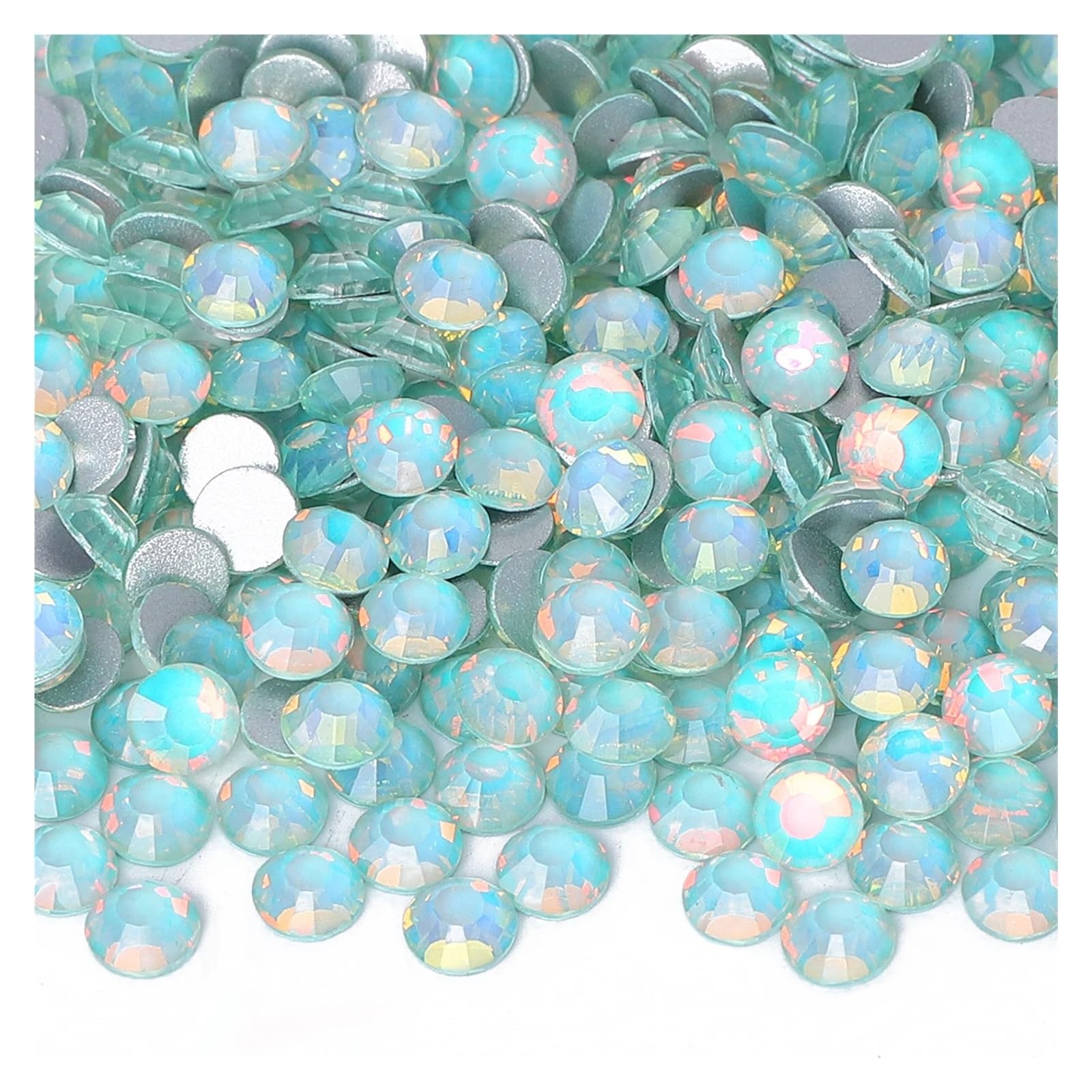 Strasssteine ﻿ SS6-SS30 Blaue Glas-Strasssteine, hell, nicht for Hotfixieren, flache Rückseite, for Aufkleben auf 3D-Steine ​​für DIY-Nägel Dekorative Strasssteine(SS16-1440Pcs)