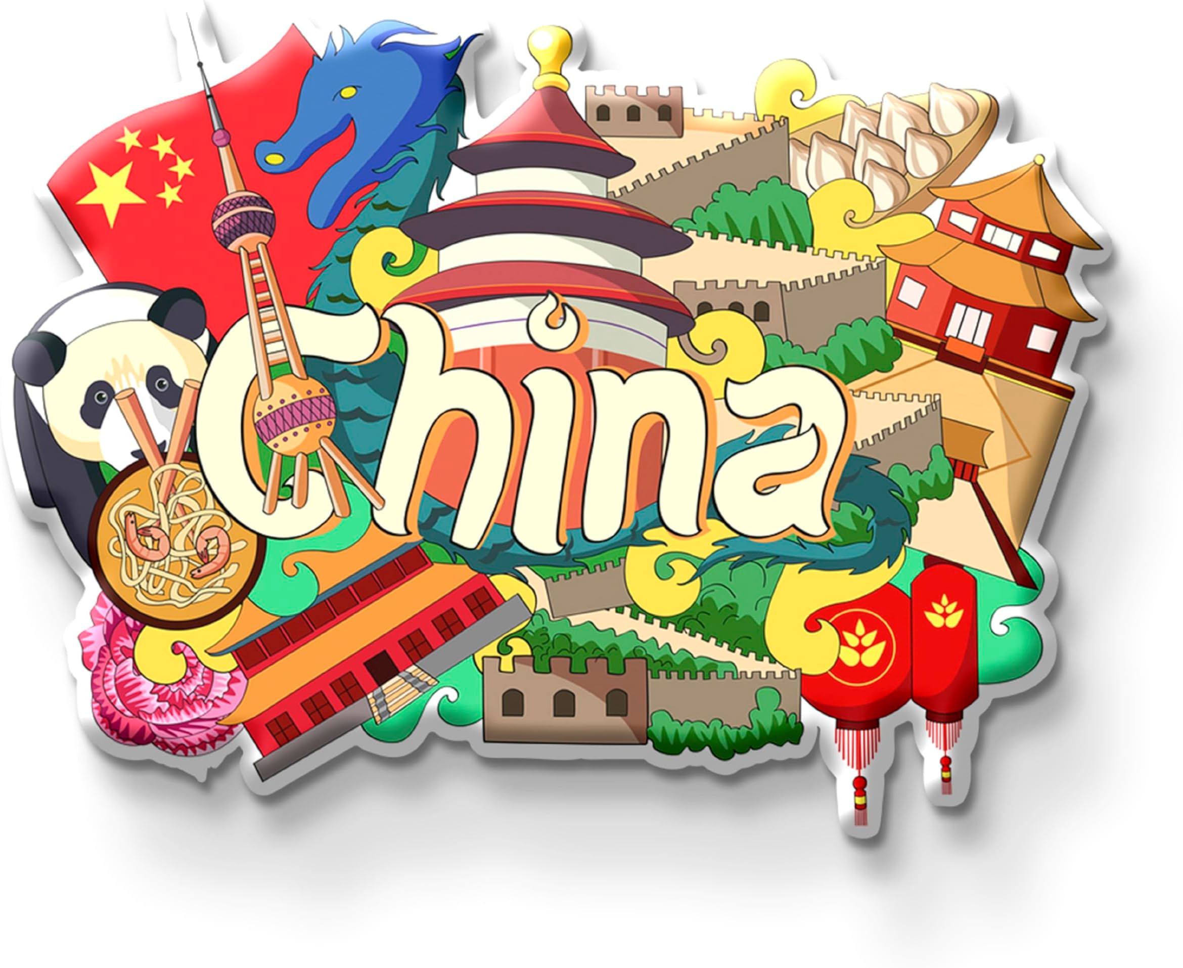 China Country Theme Souvenir Wooden Fridge Magnet for Refrigerator - China Printed Stylish Magnet for Fridge Decoration