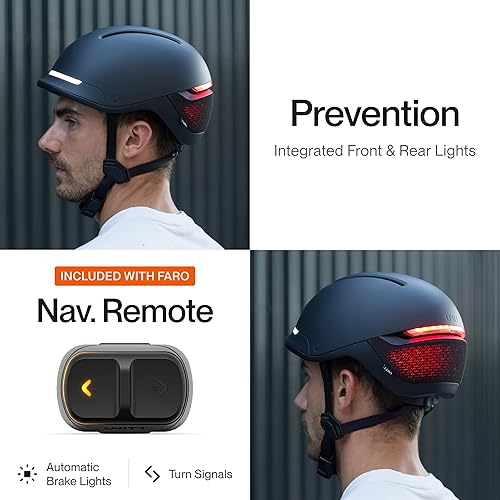 Miniatura 2 de UNIT 1 FARO - Casco inteligente  MIPS  Luces  Certificado de bicicleta, bicicleta eléctrica, scooter  Alerta de choque  Señales de giro y luces de