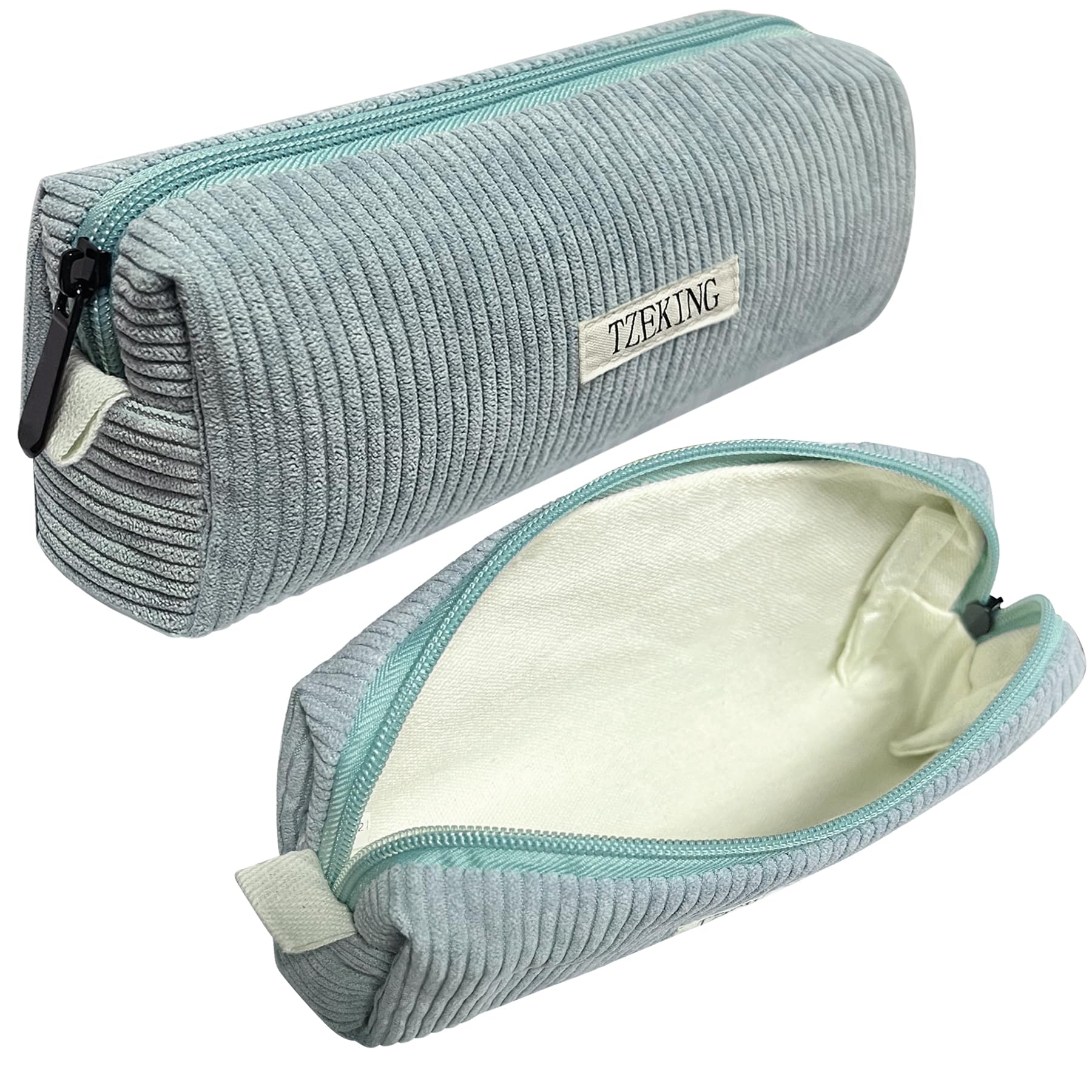 TZEKING Estuches de Pana para Lápices,Estuche Escolar,Estuche escolar para niñas y adolescentes,Bolsa de Maquillaje,Capacidad Estuche,Organizador Portalapices,Estuche de Papelería,Papelería de Oficina