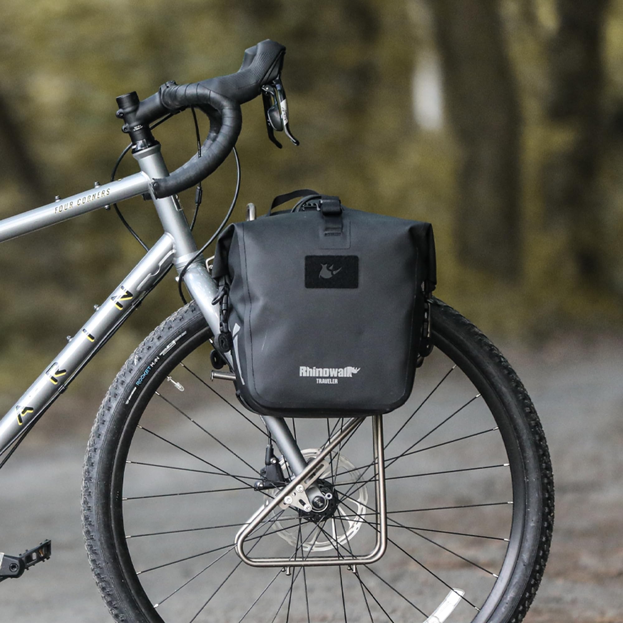 Rhinowalk Sacoche de vélo étanche 6 L en TPU à dégagement rapide avec bandoulière réfléchissante pour les trajets quotidiens, les voyages, le vélo, 6 L
