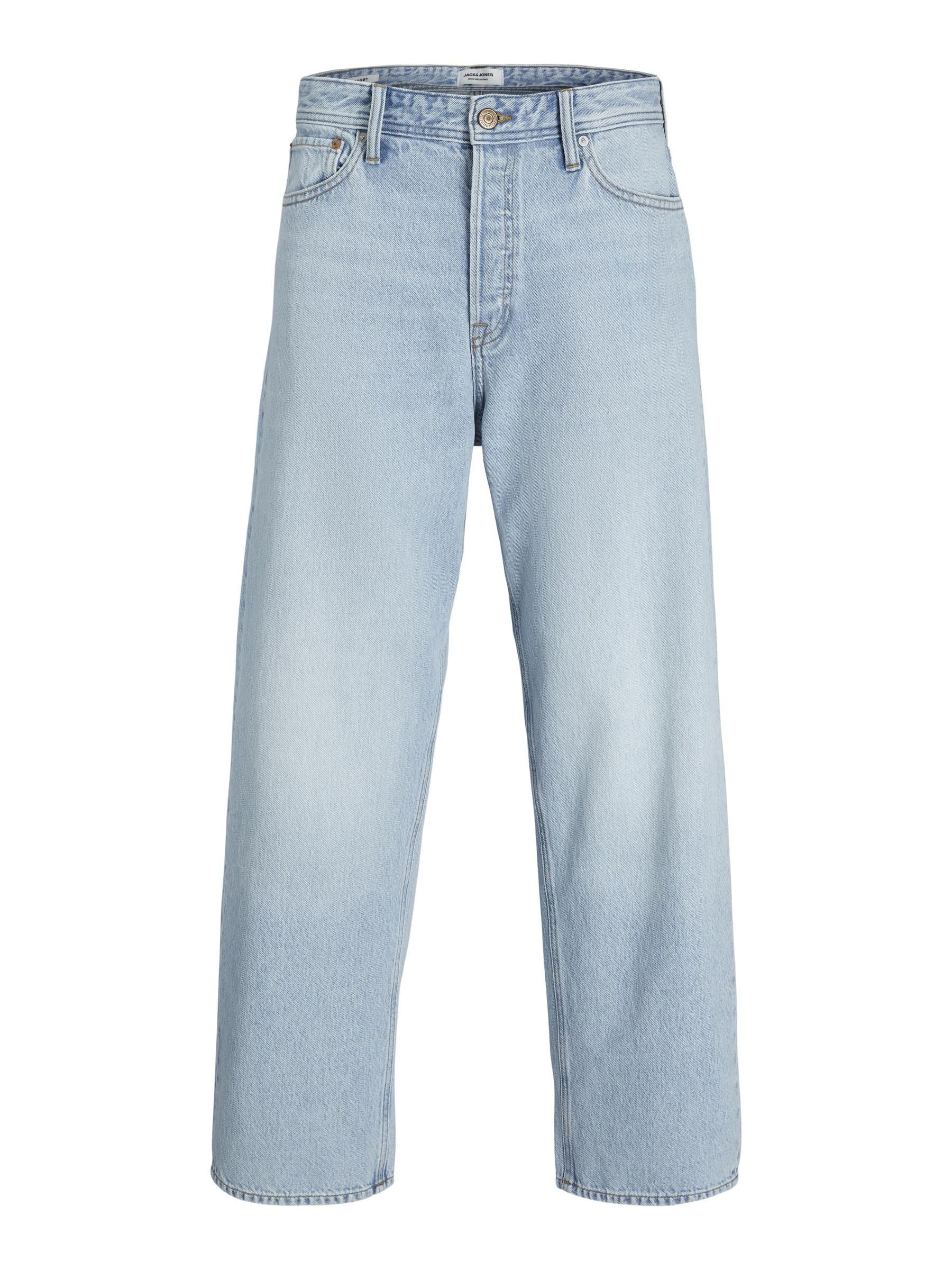 Jack & Jones JJIALEX JJORIGINAL Baggy Fit Jeans – High Rise, Blau Denim