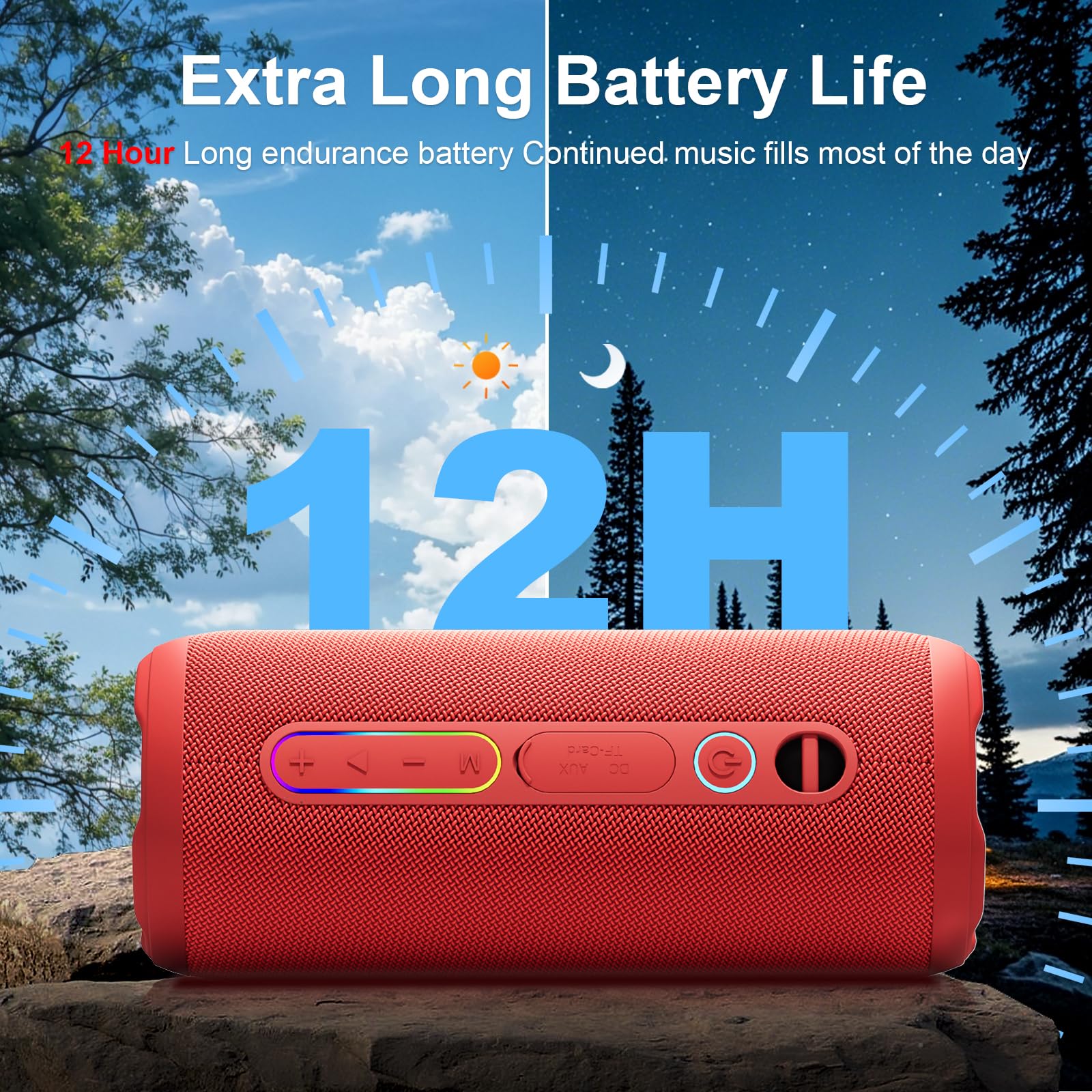 Altoparlante Bluetooth portatile T13, rosso