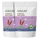 Naturalist Sprouted Ragi Flour (Madua/Nachni aata) - 800g (400g x 2) | Natural Finger Millet Flour | Fibre, Protein and Iron Rich Healthy Meal | Gluten Free | No Chemicals |Stone Ground Cold Milled gallery image