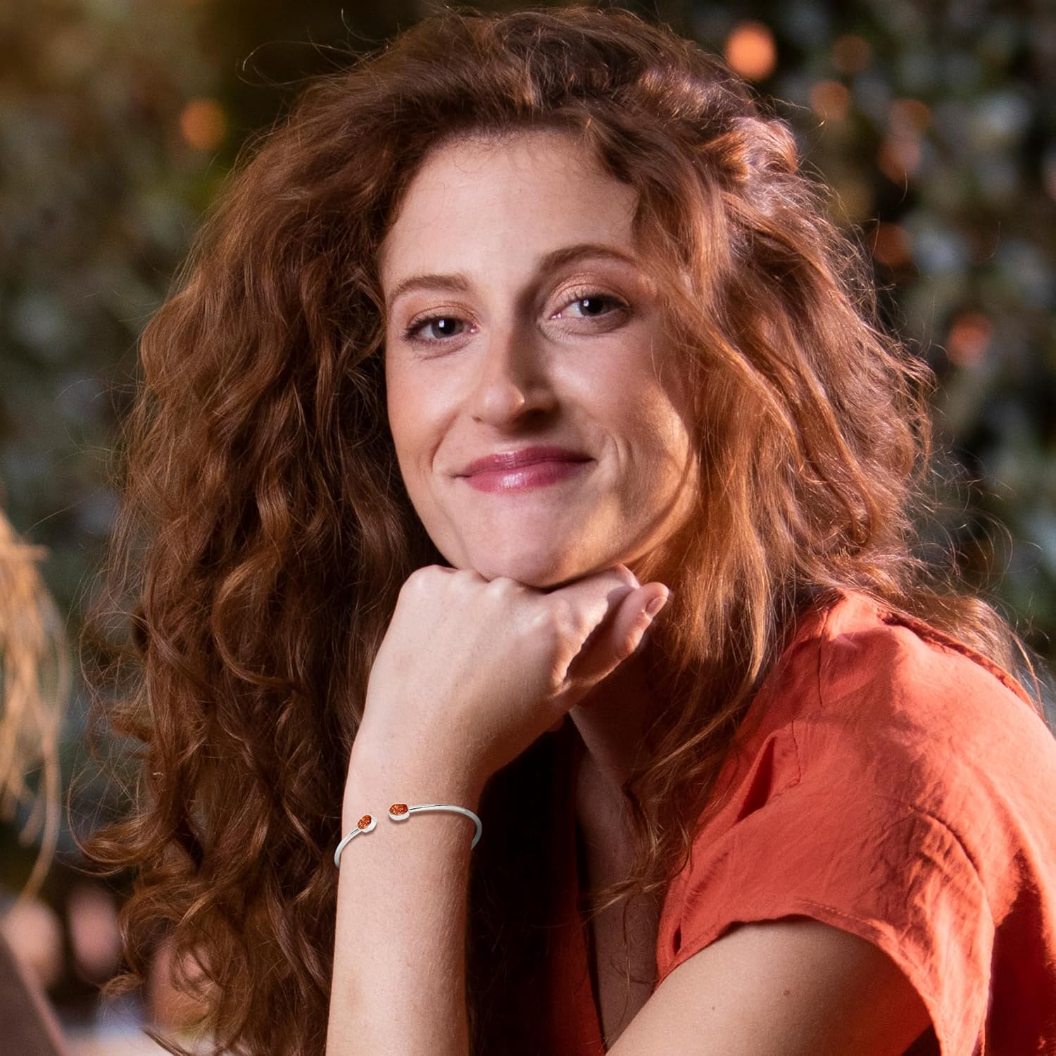 Natural Rough Sunstone 2 Stone Adjustable Twister Bangle Bracelet for Women in Sterling Silver, July, August Birthstone Jewelry Gifts for Her Birthday, Anniversary, Graduation - Image 5