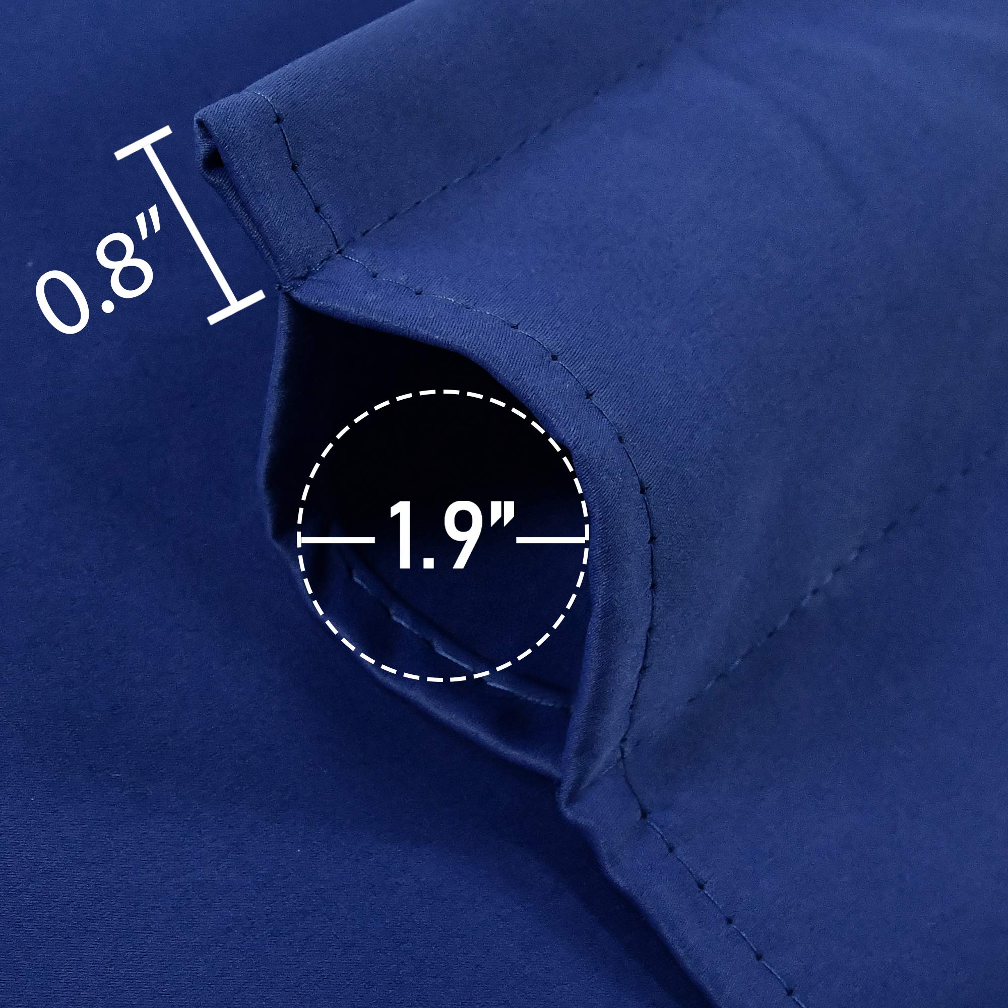 DECOVSUN Cantonnière pour fenêtres de 132 x 45,7 cm - Isolation Thermique - Occultant - avec Passe-Tringle - pour Salle de Bain et Salon - Bleu Marine