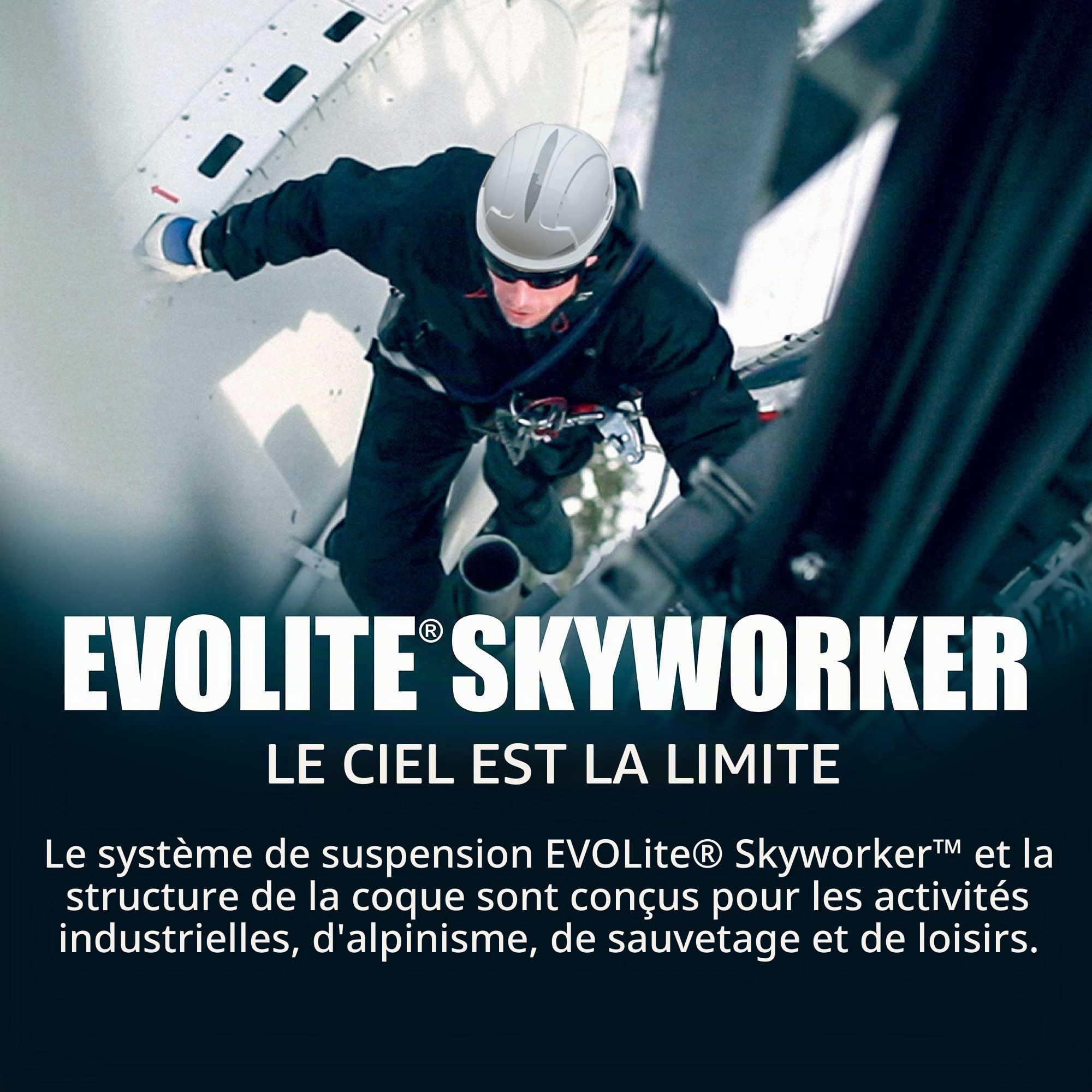 JSP Evo Lite Skyworker - White Working at Height Helmet - (AJS260-000-100), One Size