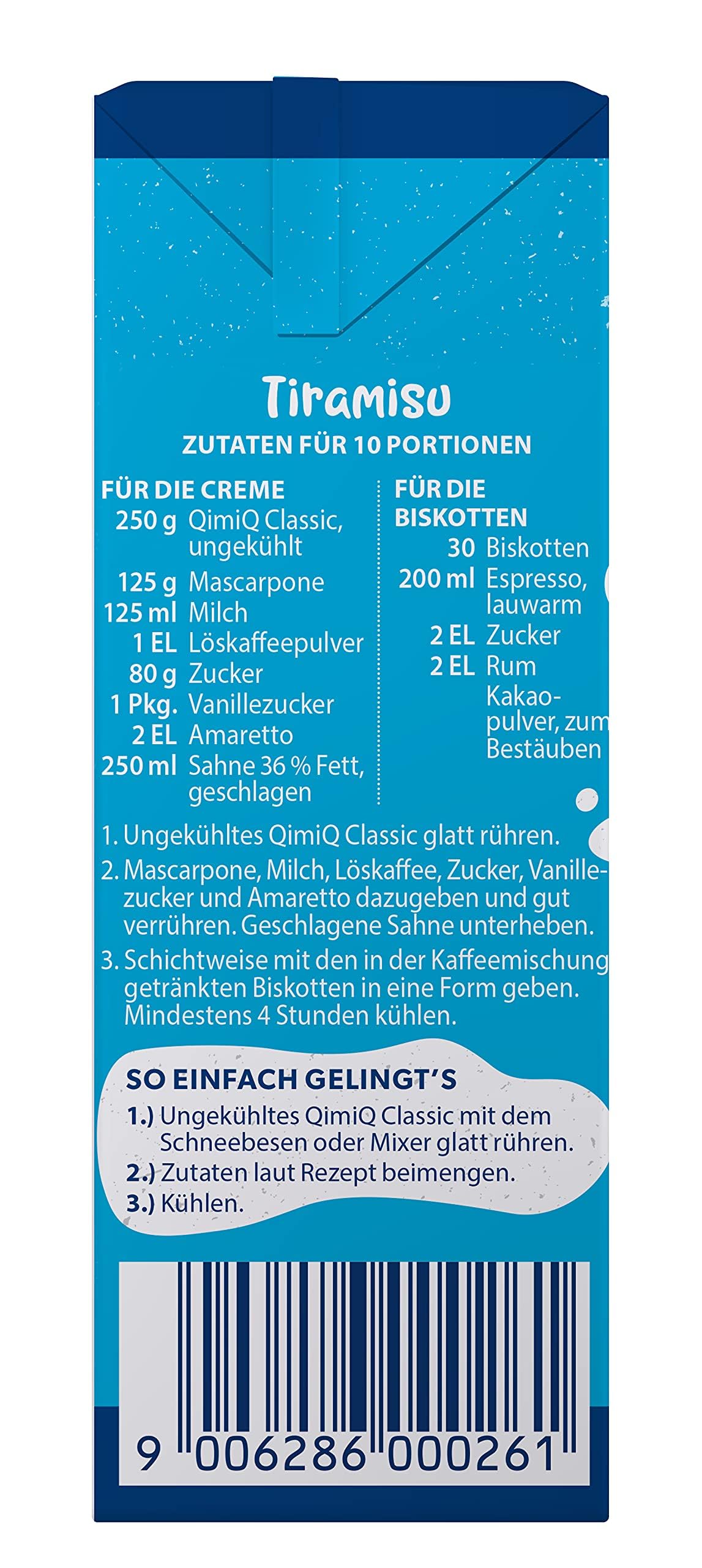 QimiQ Classic natürliches Sahneprodukt Natur 3x250g