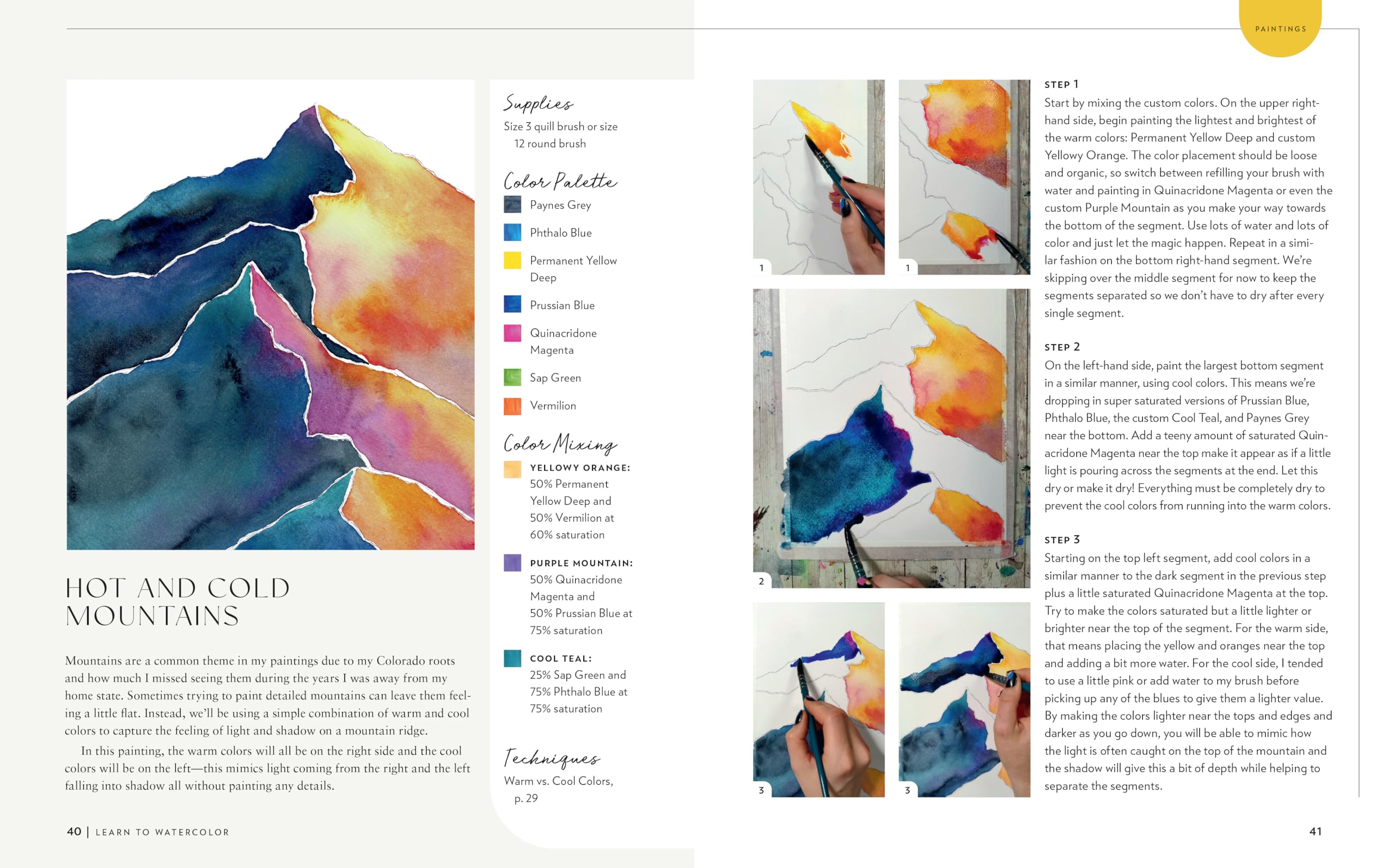 Learn to Watercolor: 20 Step-by-Step Beginner-Friendly Lessons on Watercolor Paper - Includes Watercolor Pad with Sketches – No Drawing Required!
