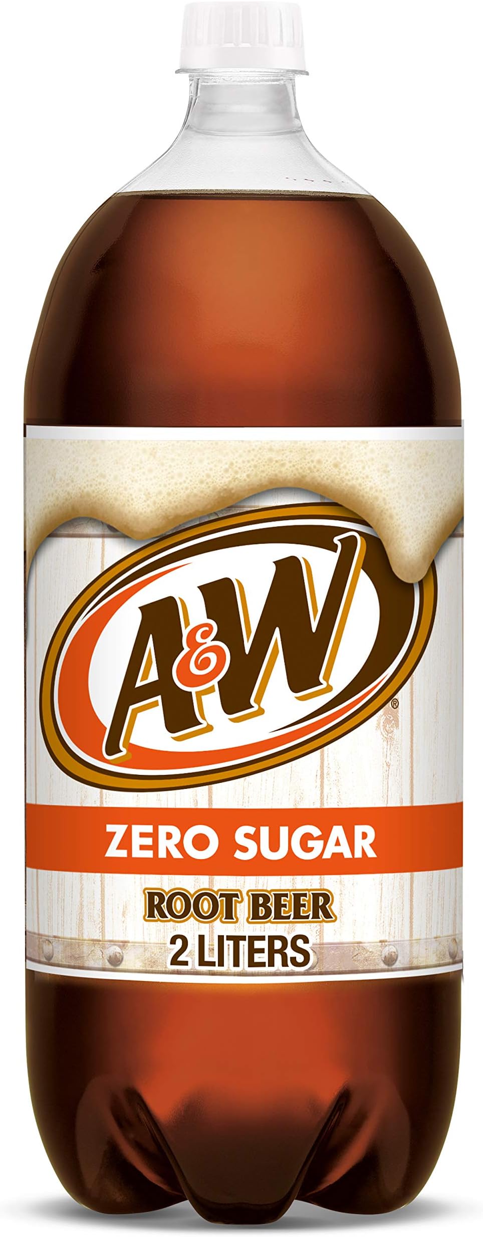 A&W Zero Sugar Root Beer Soda, 2 L bottle