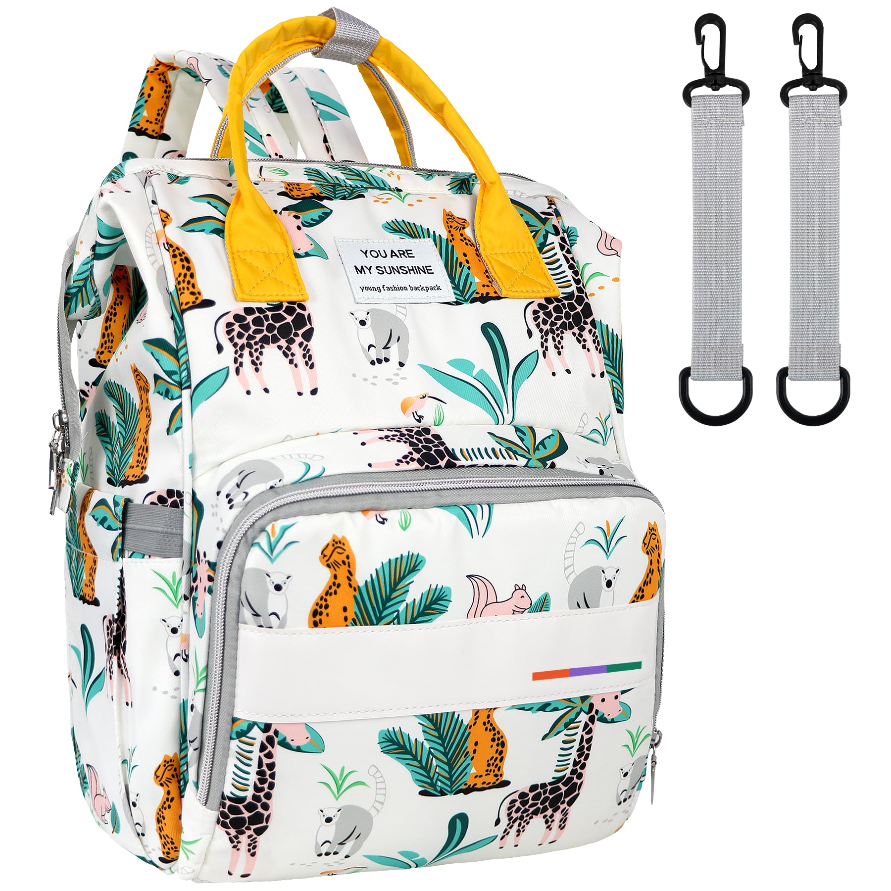 Mochila Bebe Mochilas para Pañales Bolso Maternidad de Gran Capacidad Mochila Carro Bebe de tela Oxford con Bolsillo Aislante Bolsos para Carritos de Bebe