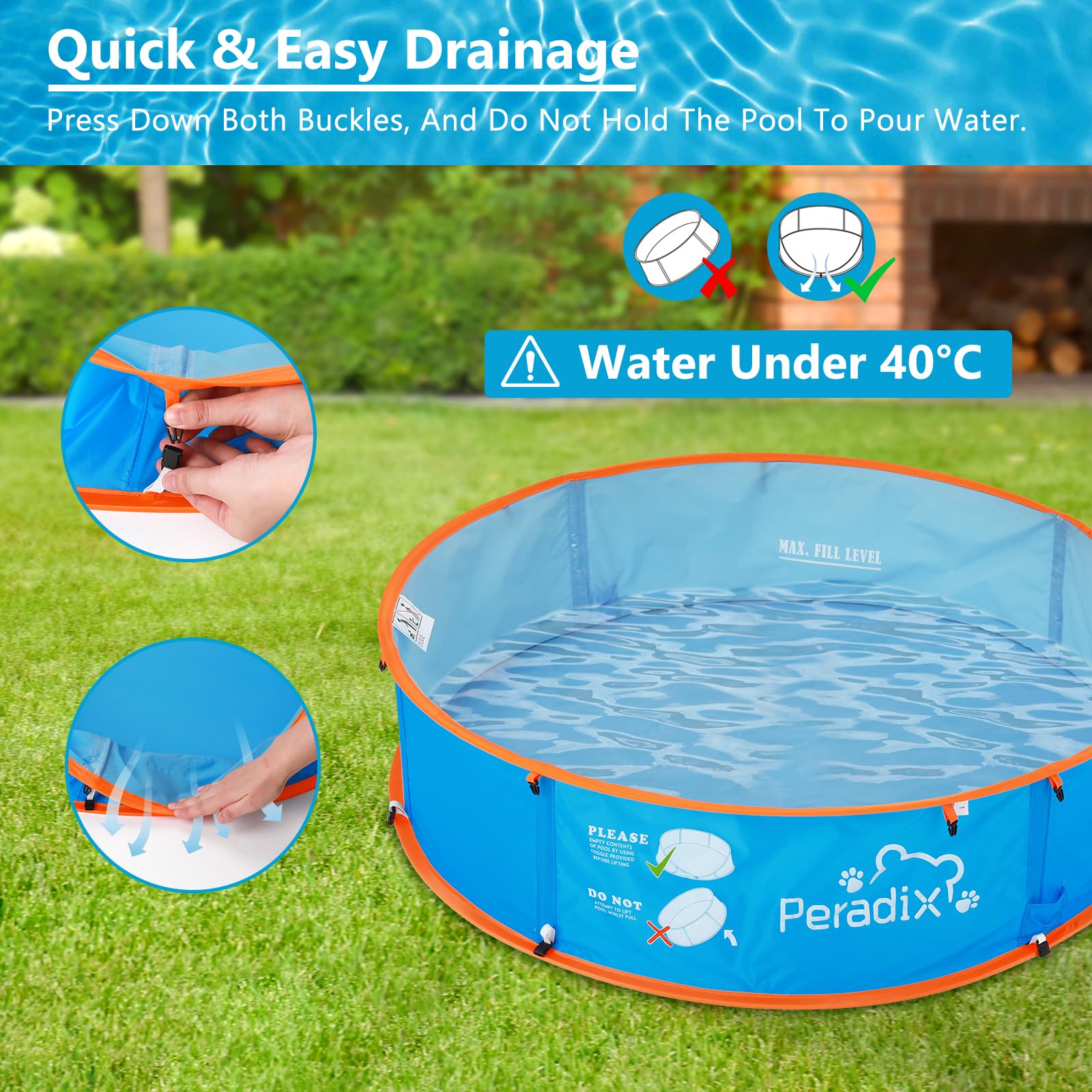 Peradix Splash Pool - Tienda de playa 4 en 1 con toldo UV y mosquitera, portátil para niños